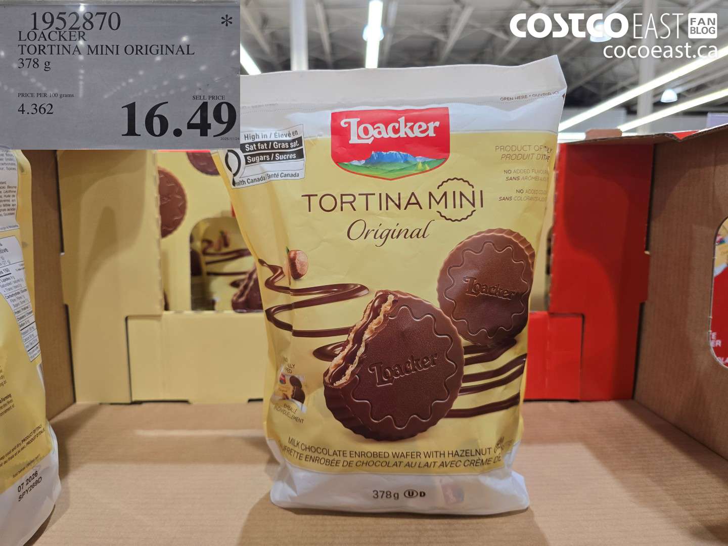 1952870 LOACKER TORTINA MINI ORIGINAL 378 g $16.49