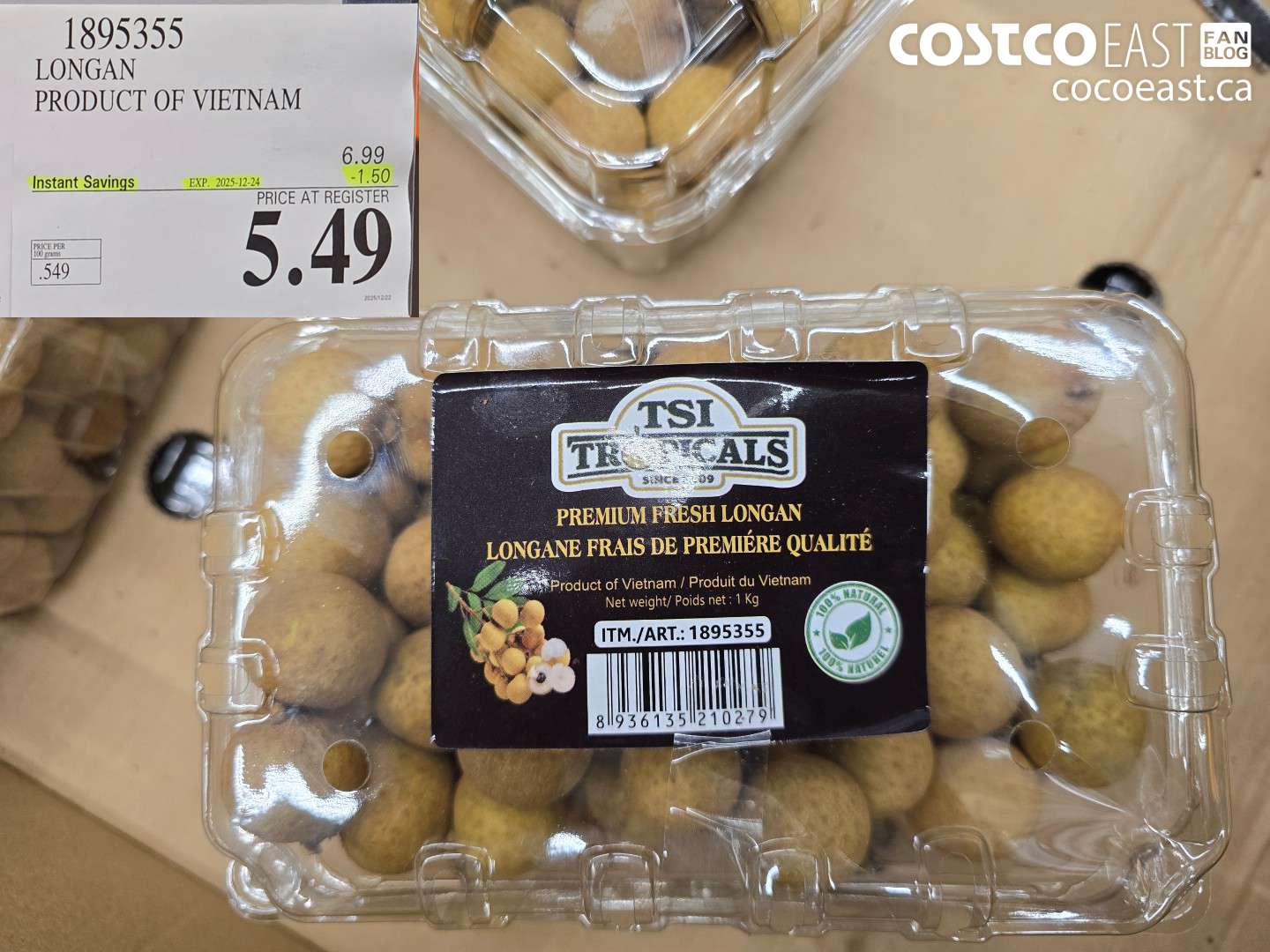 1895355 LONGAN PRODUCT OF VIETNAM ($1.50 INSTANT SAVINGS EXPIRES ON 2025-12-24) $5.49