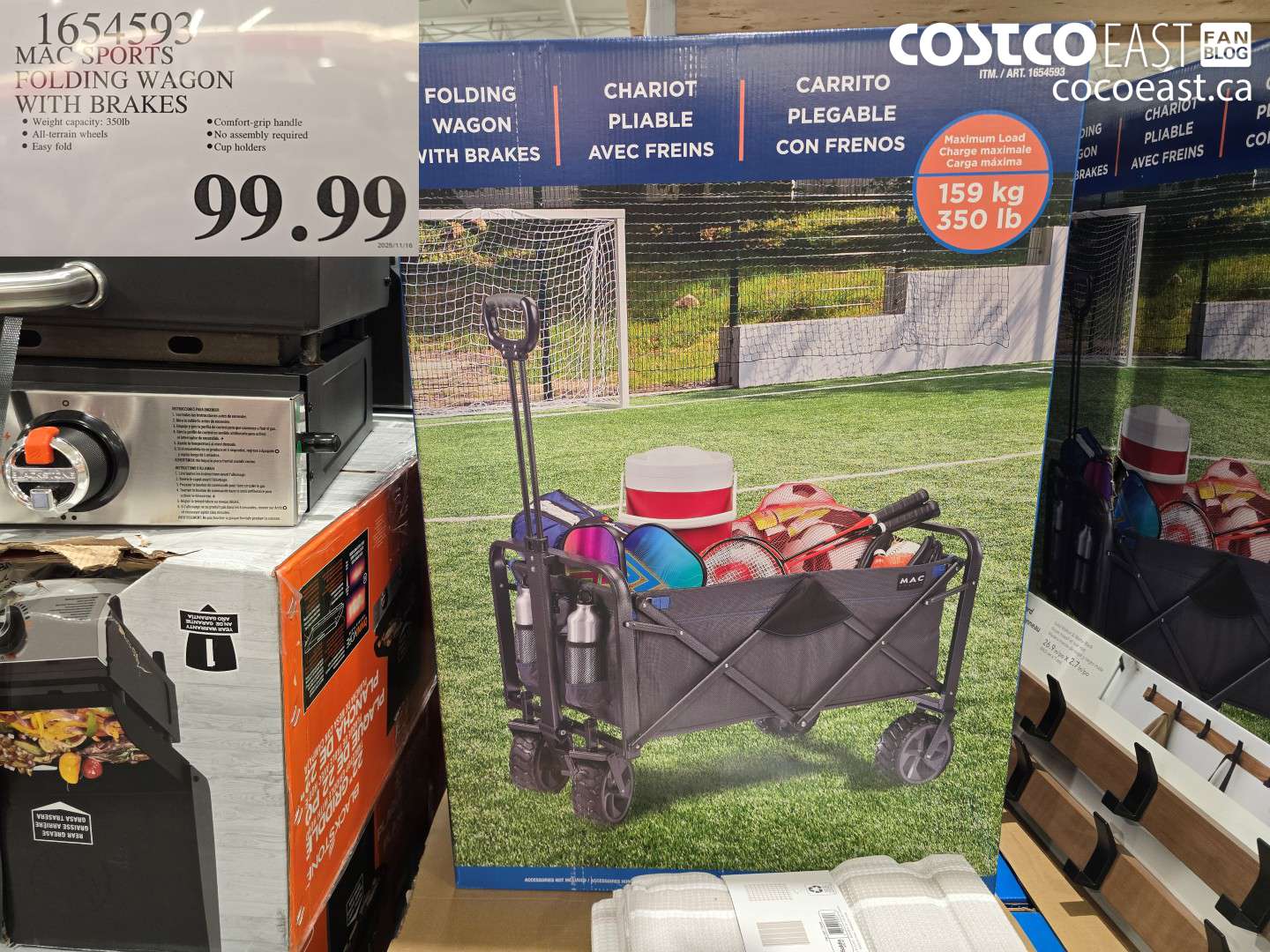 1654593 MAC SPORTS FOLDING WAGON WITH BRAKES $99.99