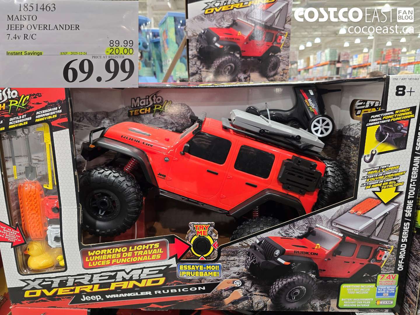1851463 MAISTO JEEP OVERLANDER 7.4V R/C ($20.00 INSTANT SAVINGS EXPIRES ON 2025-12-24) $69.99