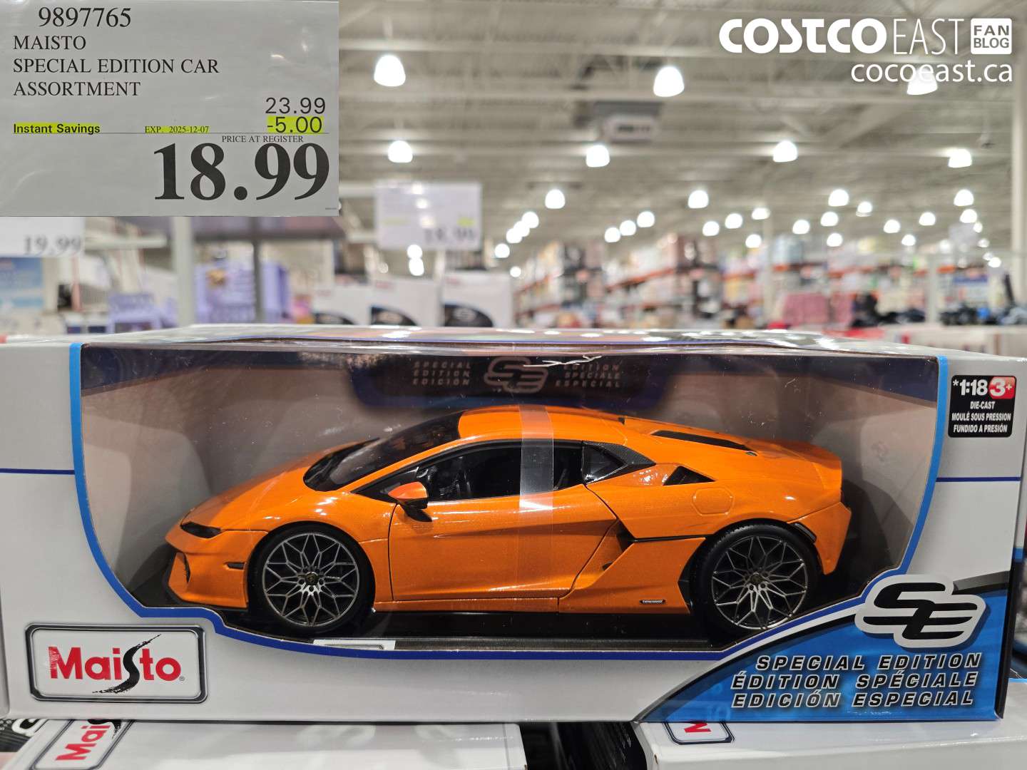 9897765 MAISTO SPECIAL EDITION CAR ASSORTMENT ($5.00 INSTANT SAVINGS EXPIRES ON 2025-12-07) $18.99