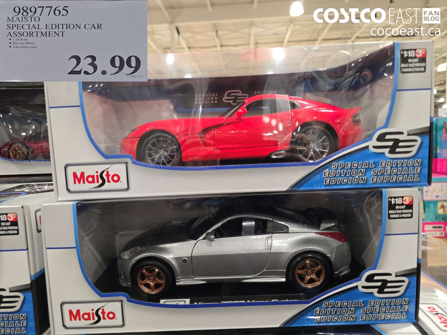 9897765 MAISTO SPECIAL EDITION CAR ASSORTMENT $23.99