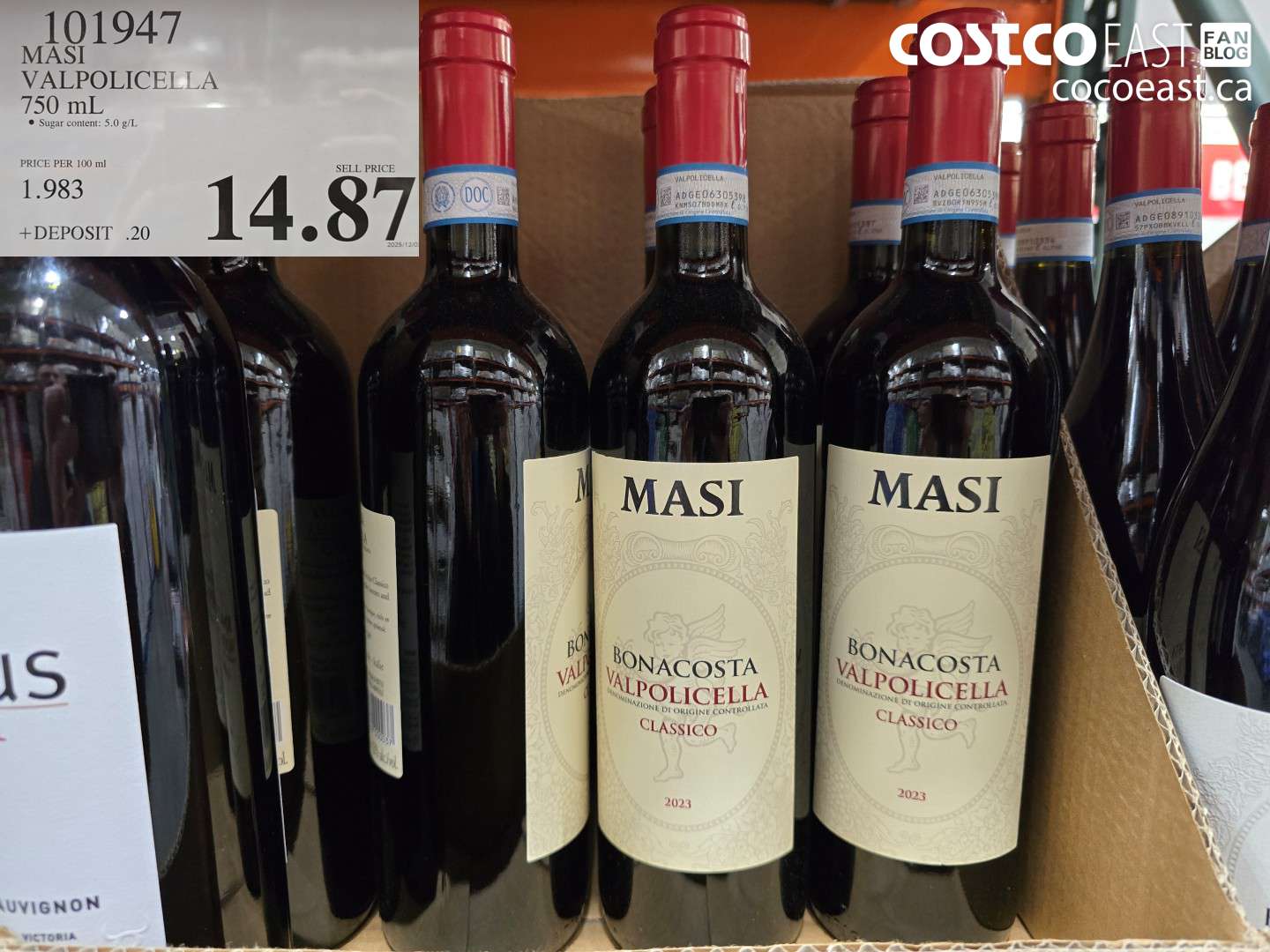 101947 MASI VALPOLICELLA 750 mL $14.87