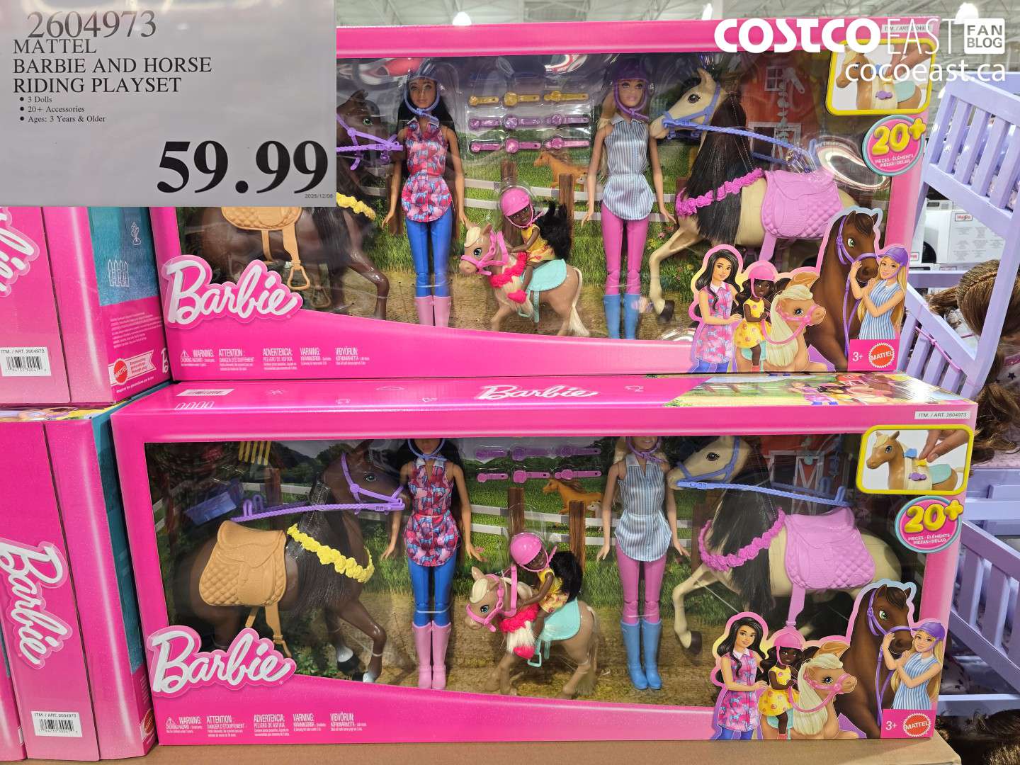 2604973 MATTEL BARBIE AND HORSE RIDING PLAYSET $59.99