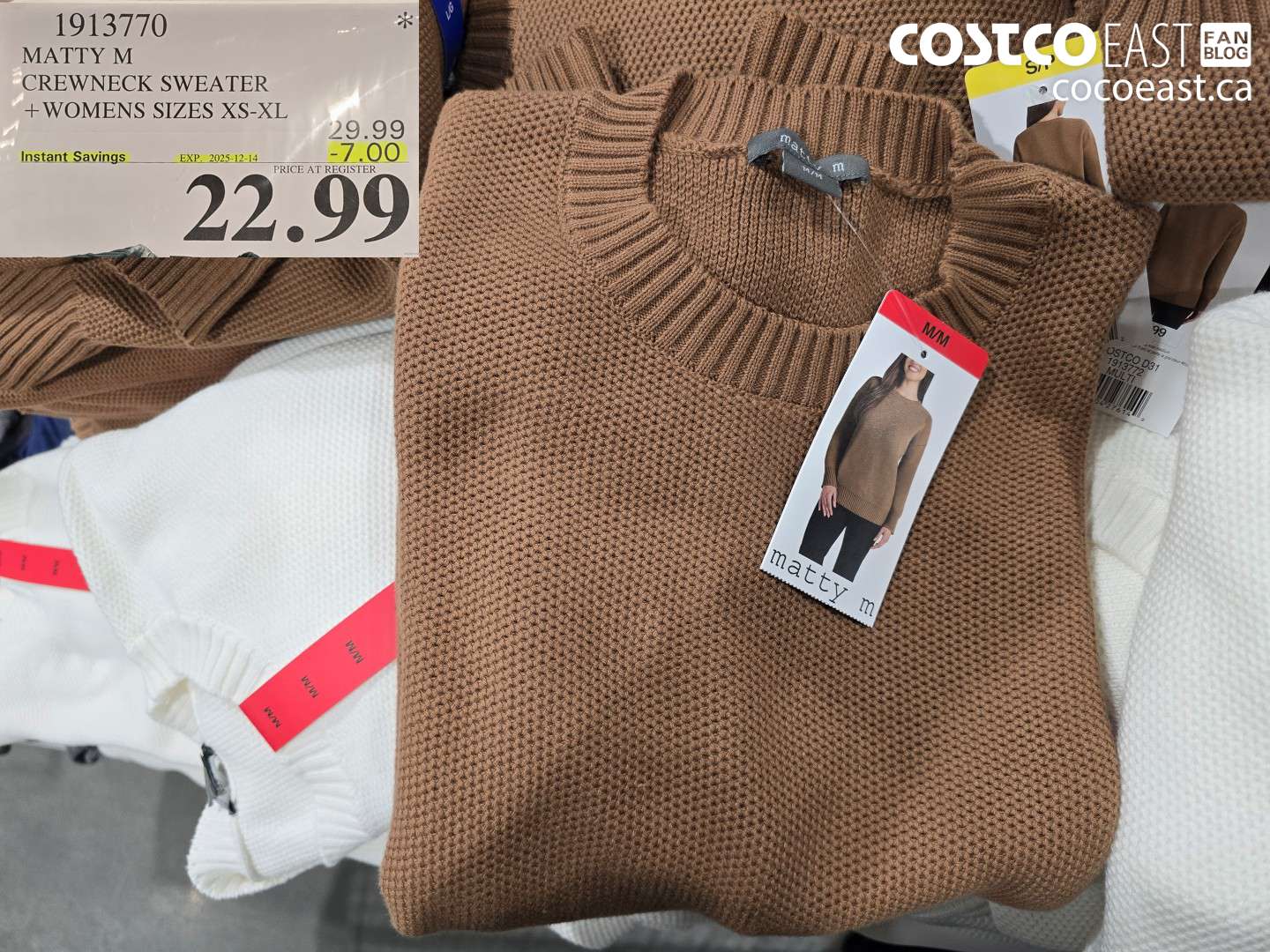 1913770 MATTY M CREWNECK SWEATER +WOMENS SIZES XS-XL ($7.00 INSTANT SAVINGS EXPIRES ON 2025-12-14) $22.99