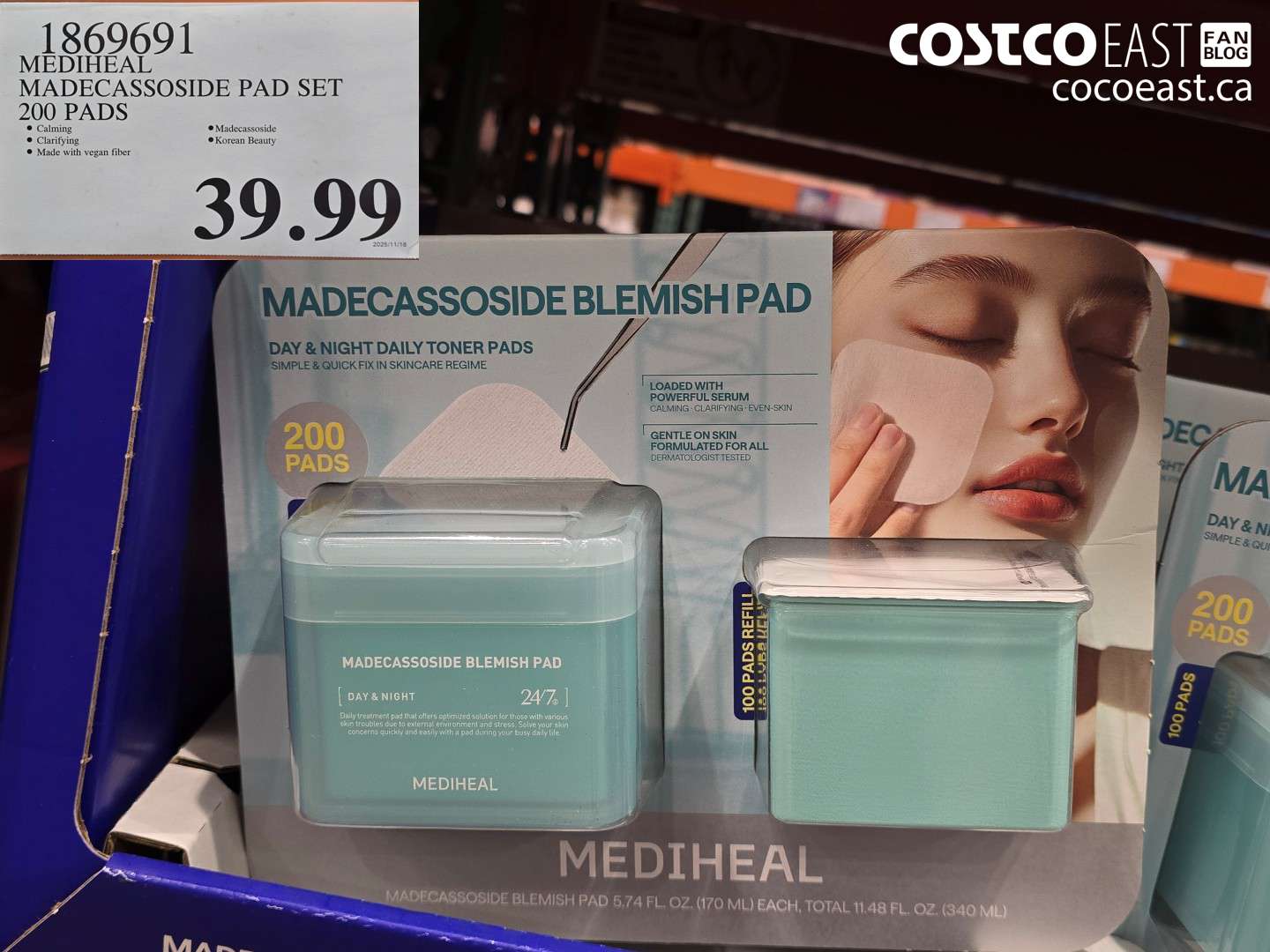 1869691 MEDIHEAL MADECASSOSIDE PAD SET 200 PADS $39.99