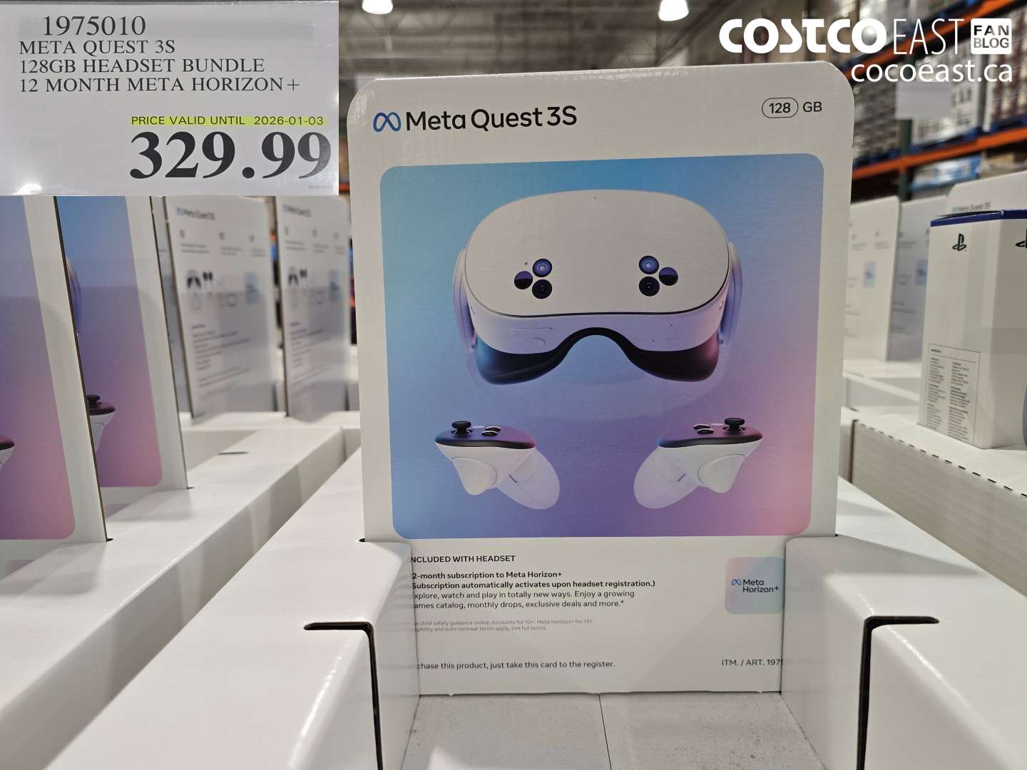 1975010 META QUEST 3S 128GB HEADSET BUNDLE 12 MONTH META HORIZON+ $329.99