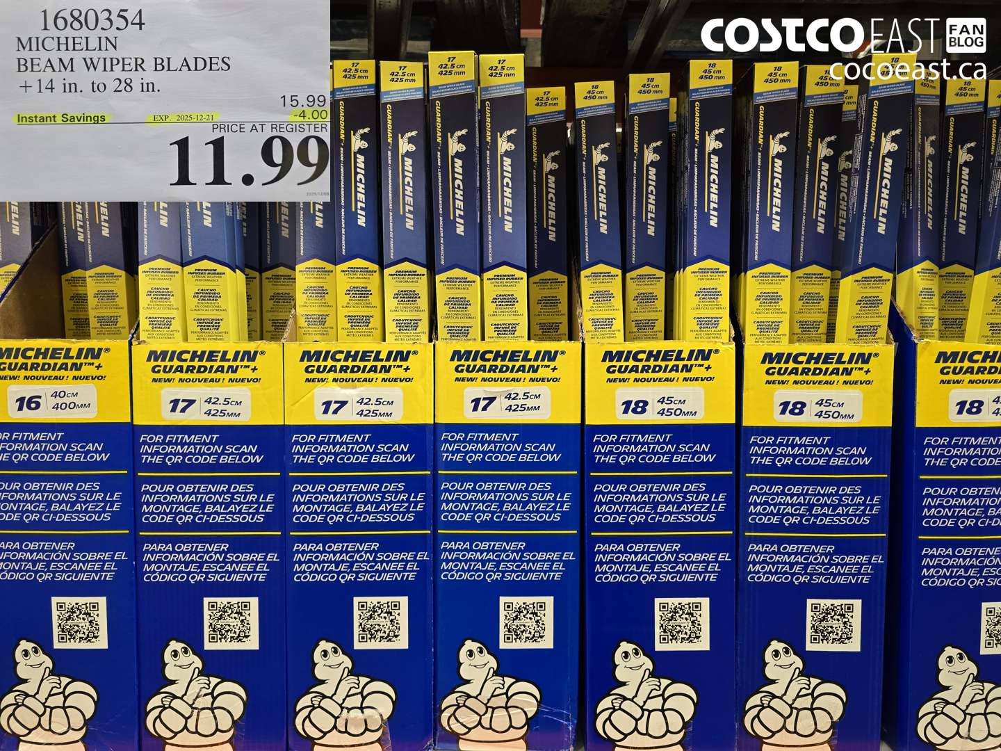 1680354 MICHELIN BEAM WIPER BLADES 14 IN TO 28 IN ($4.00 INSTANT SAVINGS EXPIRES ON 2025-12-21) $11.99