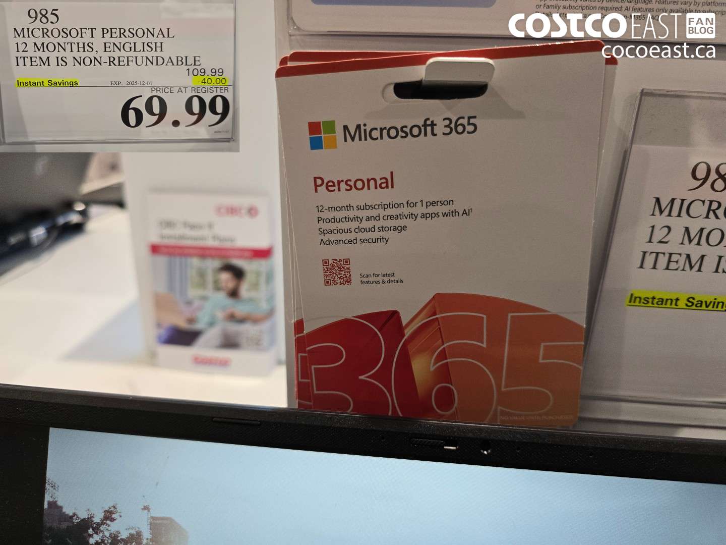 985 MICROSOFT PERSONAL 12 MONTHS, ENGLISH ITEM IS NON-REFUNDABLE ($40.00 INSTANT SAVINGS EXPIRES ON 2025-12-01) $69.99
