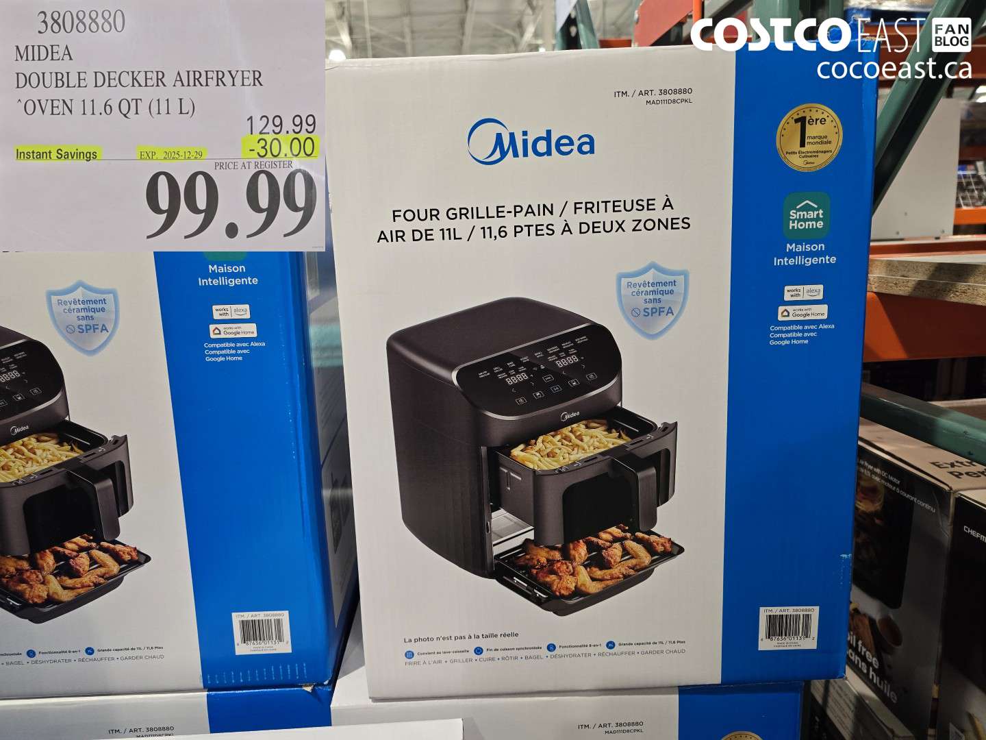 3808850 MIDEA DOUBLE DECKER AIRFRYER ‘OVEN 11.6 QT (11 L) ($30.00 INSTANT SAVINGS EXPIRES ON 2025-12-29) $99.99