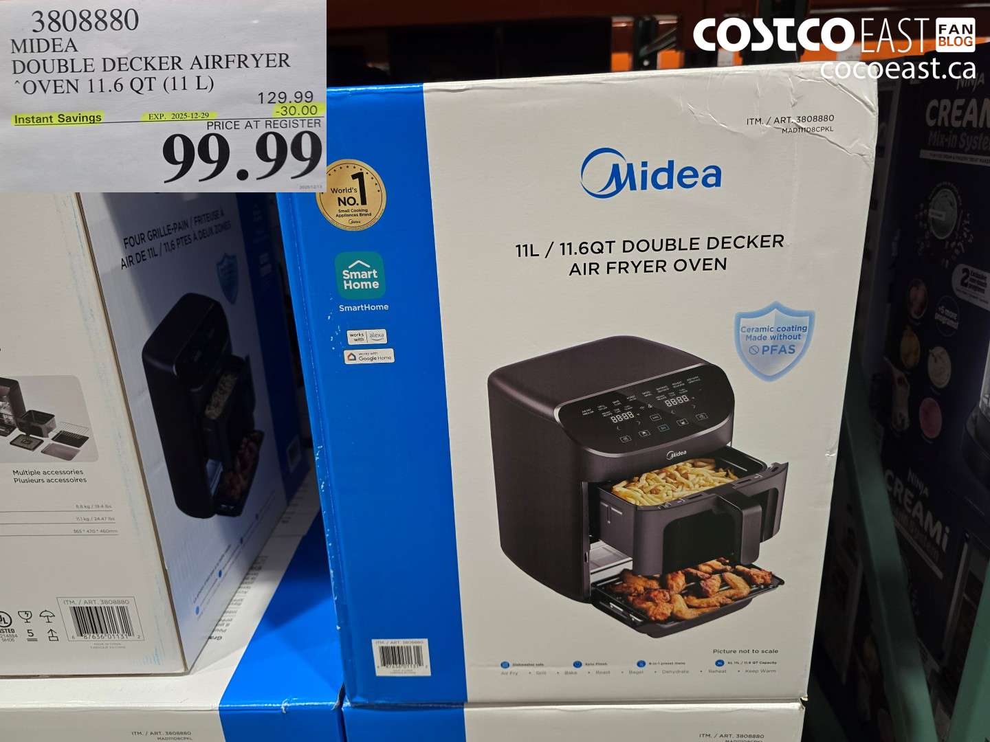 3808880 MIDEA NOUBLE DECKER AIRFRYER “OVEN 11.6 QT (11 L) ($30.00 INSTANT SAVINGS EXPIRES ON 2025-12-29) $99.99