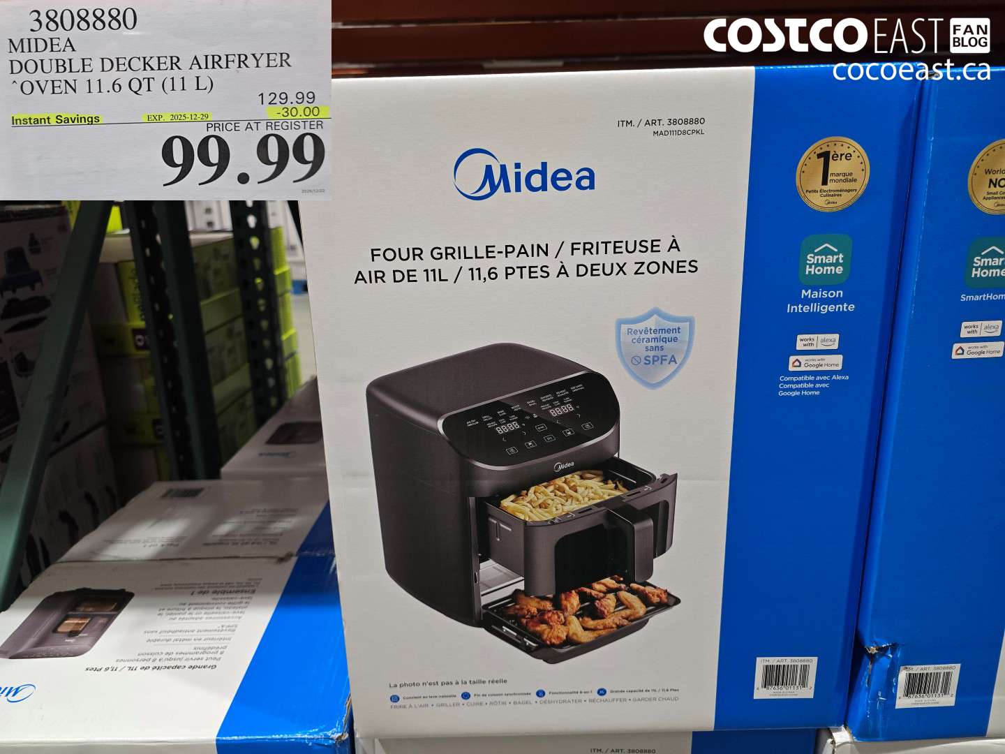 3808880 MIDEA NOUBLE DECKER AIRFRYER “OVEN 11.6 QT (11 L) ($30.00 INSTANT SAVINGS EXPIRES ON 2025-12-29) $99.99