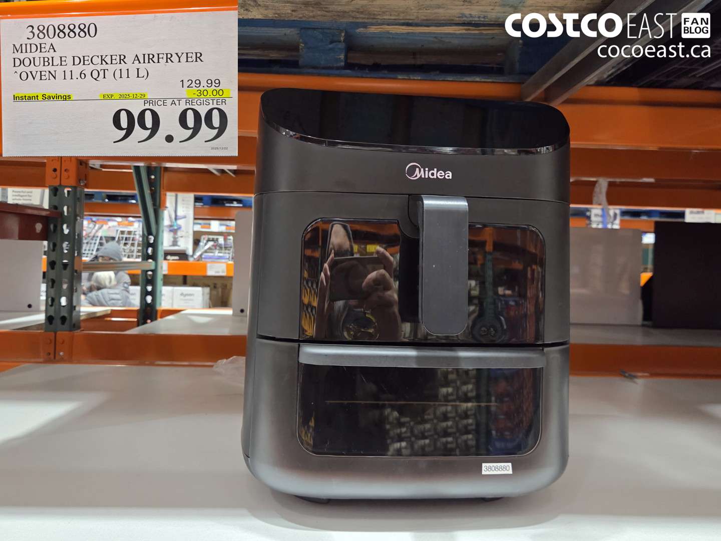 3808880 MIDEA NOUBLE DECKER AIRFRYER “OVEN 11.6 QT (11 L) ($30.00 INSTANT SAVINGS EXPIRES ON 2025-12-29) $99.99