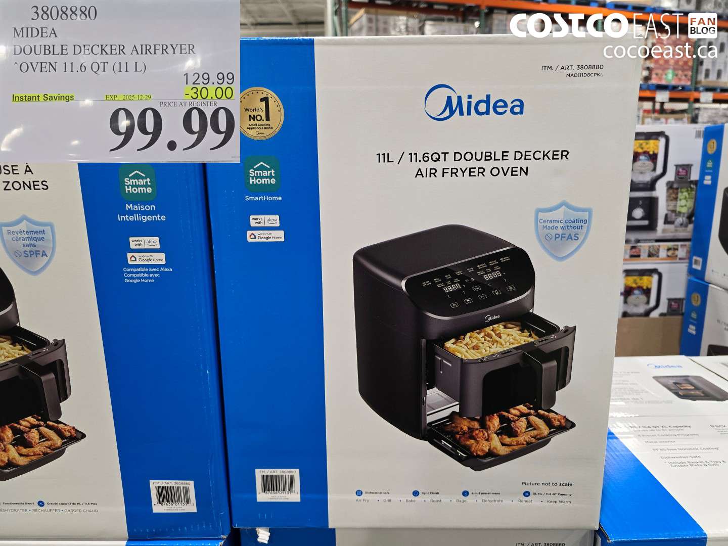 3808880 MIDEA NOUBLE DECKER AIRFRYER “OVEN 11.6 QT (11 L) ($30.00 INSTANT SAVINGS EXPIRES ON 2025-12-29) $99.99