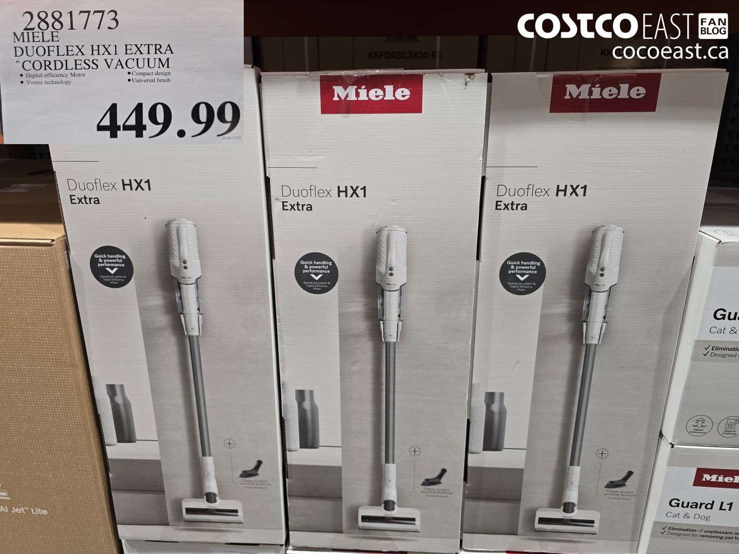 2881773 MIELE DUOFLEX HX1 EXTRA CORDLESS VACUUM $449.99