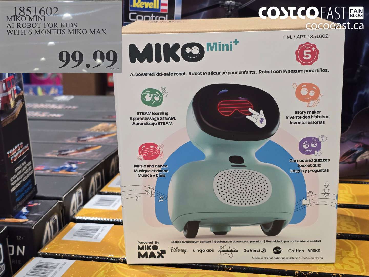 1851602 MIKO MINI AI ROBOT FOR KIDS WITH 6 MONTHS MIKO MAX $99.99
