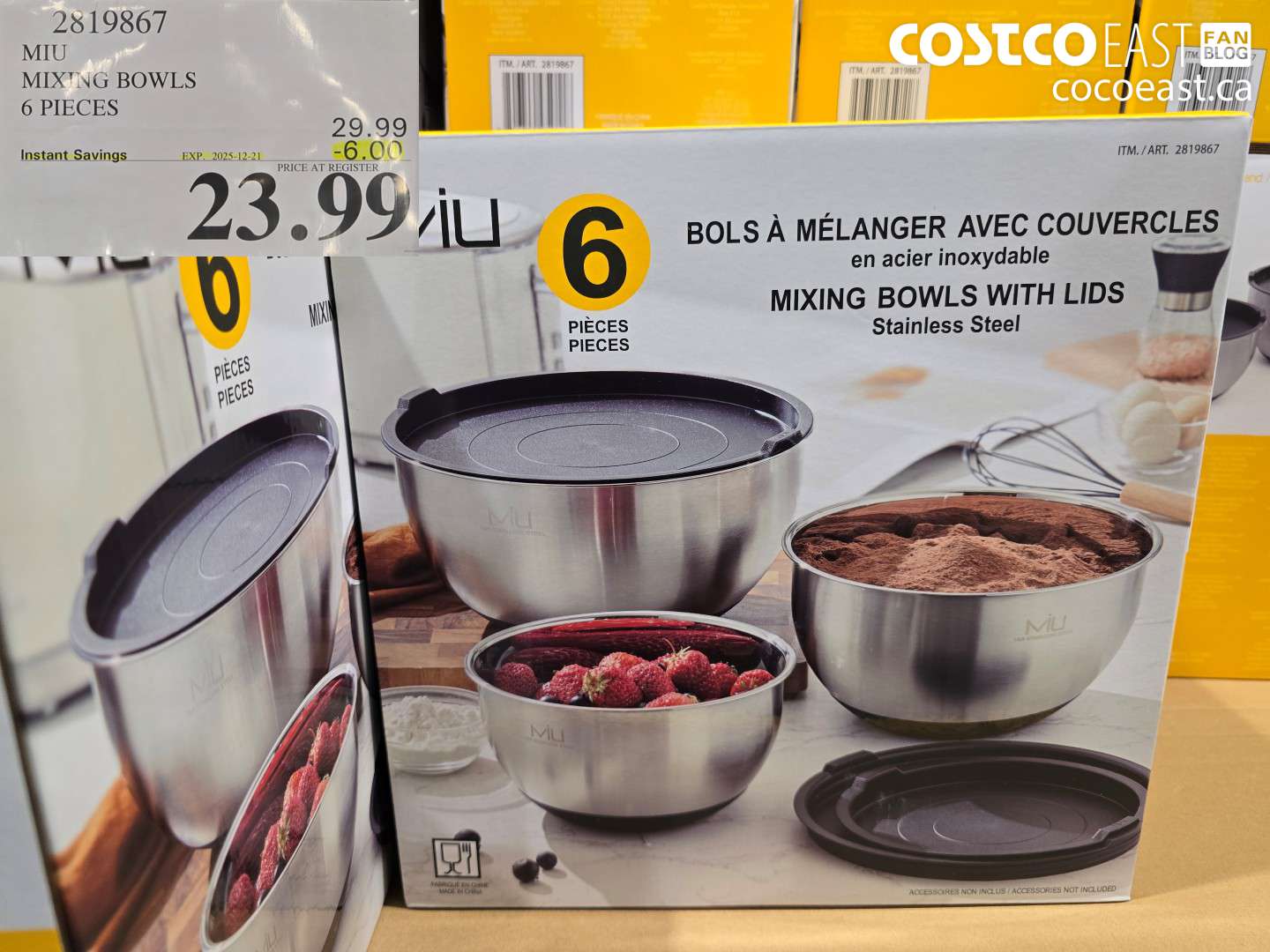 2812867 MIU MIXING BOWLS 6 PIECES ($6.00 INSTANT SAVINGS EXPIRES ON 2025-12-21) $23.99