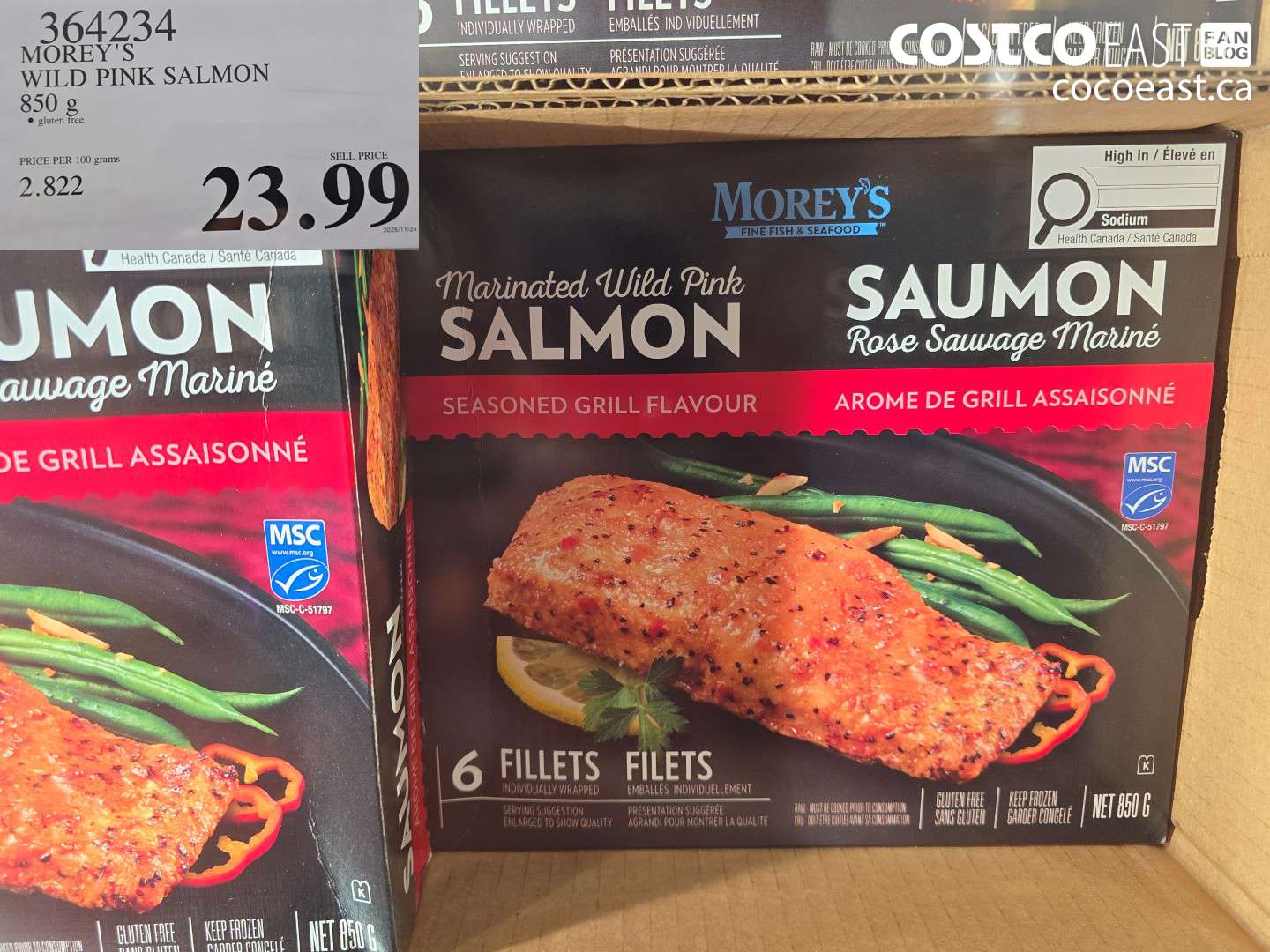 364234 MOREY'S WILD PINK SALMON 850 g $23.99