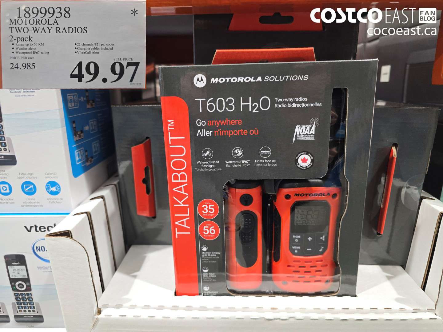 1899938 MOTOROLA TWO-WAY RADIOS 2-pack $49.97