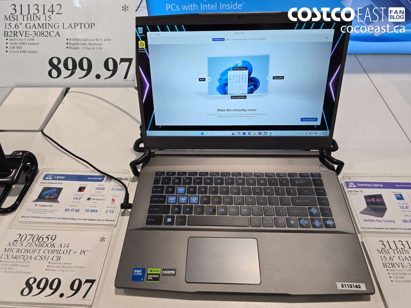 3113142 MSI THIN 15 15.6