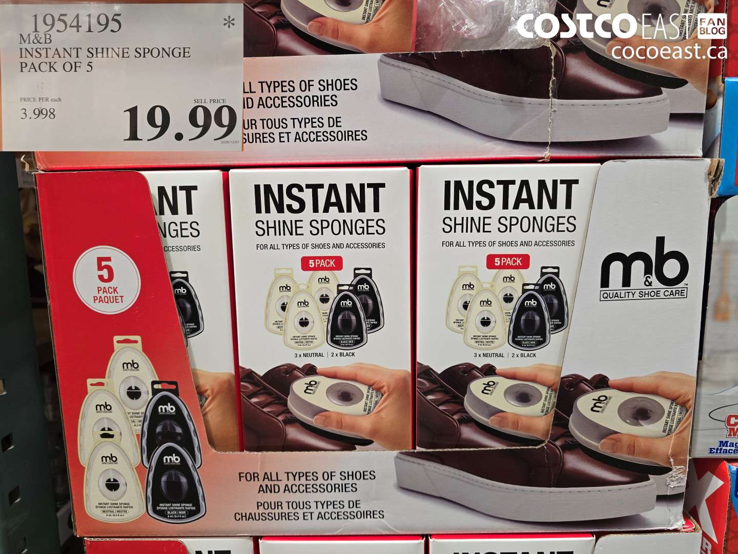 1954195 M & B INSTANT SHINE SPONGE PACK OF 5 $19.99