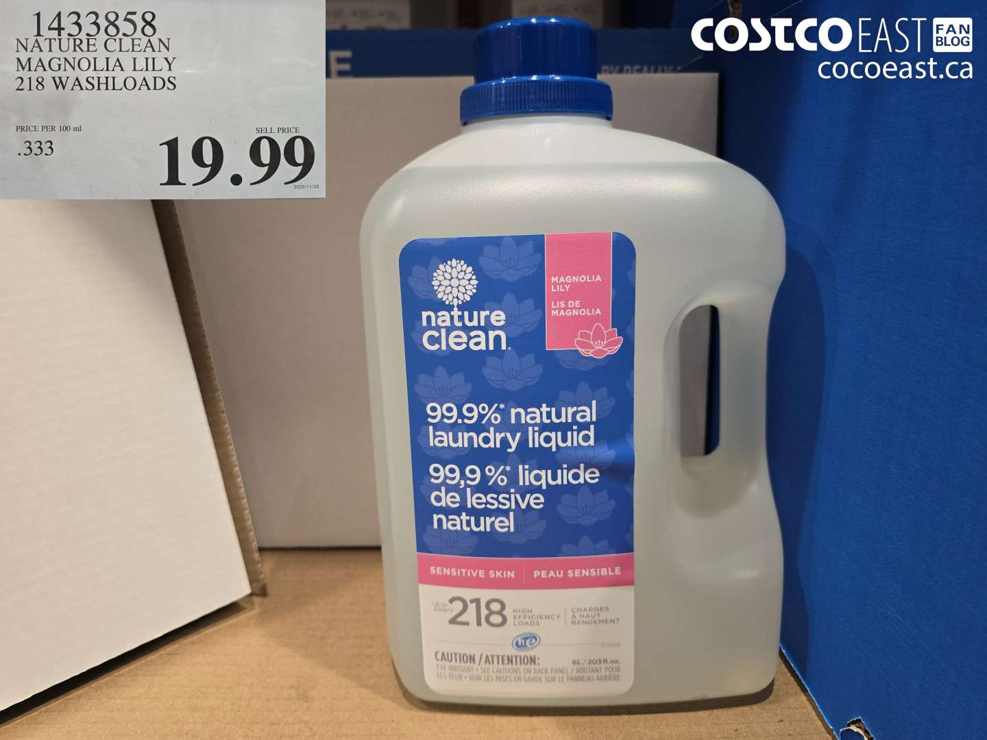 1433858 NATURES CLEAN MAGNOLIA LILY 218 WASHLOADS $19.99