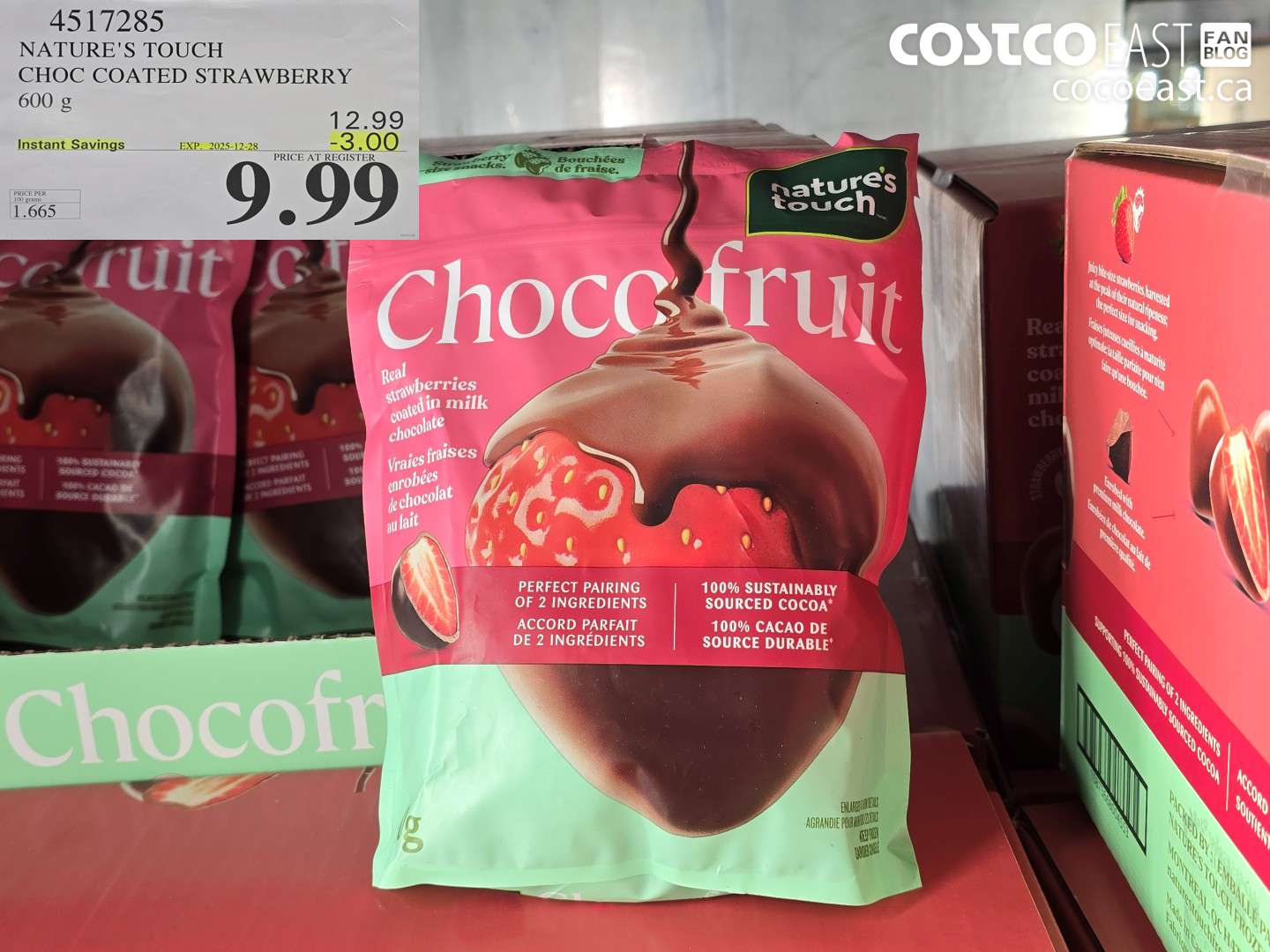 4517285 NATURE'S TOUCH CHOC COVERED STRAWBERRY 600 g ($3.00 INSTANT SAVINGS EXPIRES ON 2025-12-28) $9.99