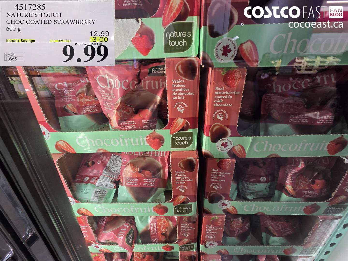 4517285 NATURE'S TOUCH CHOC COVERED STRAWBERRY 600 g ($3.00 INSTANT SAVINGS EXPIRES ON 2025-12-28) $9.99