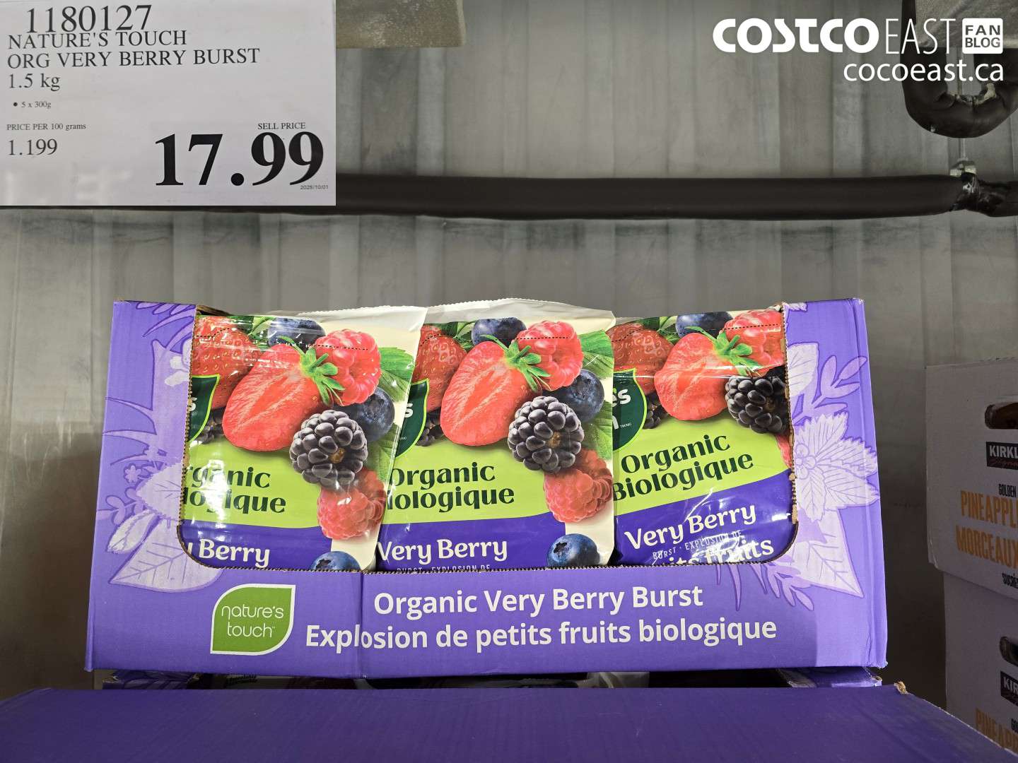 1180127 NATURE'S TOUCH ORG VERY BERRY BURST 1.5 KG $17.99