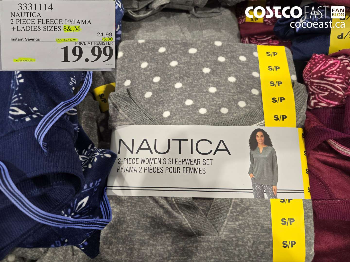 3331114 NAUTICA 2 PIECE FLEECE PYJAMA +LADIES SIZES S & M ($5.00 INSTANT SAVINGS EXPIRES ON 2025-12-07) $19.99