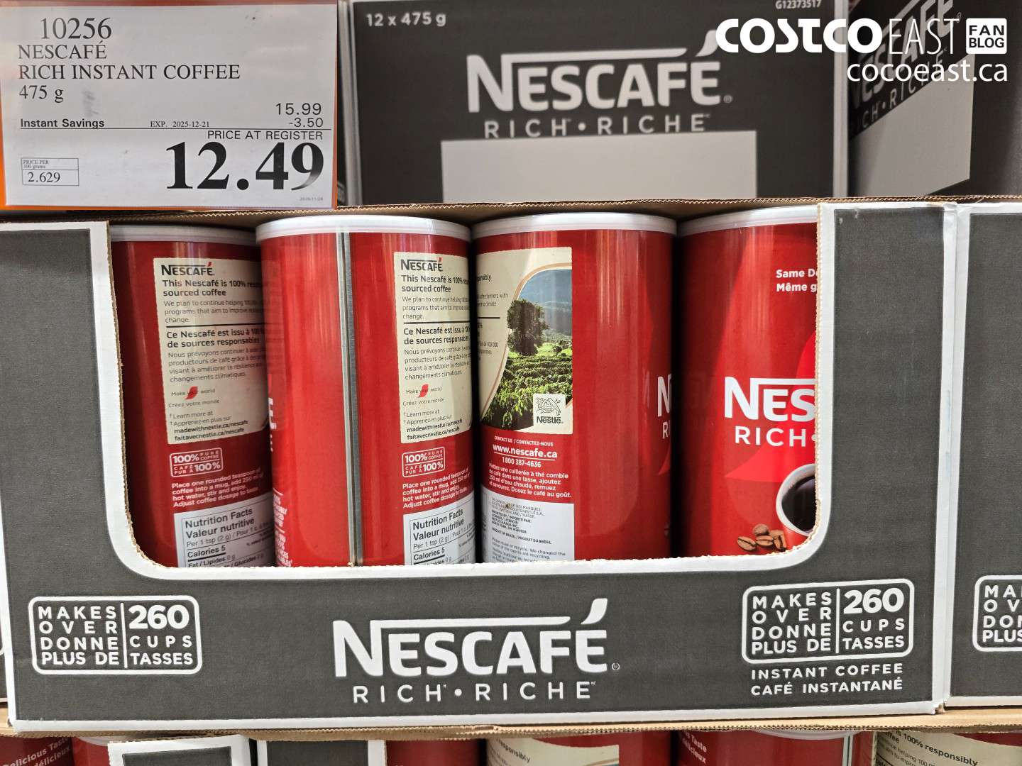 10256 NESCAFE RICH INSTANT COFFEE 475 G ($3.50 INSTANT SAVINGS EXPIRES ON 2025-12-21) $12.49