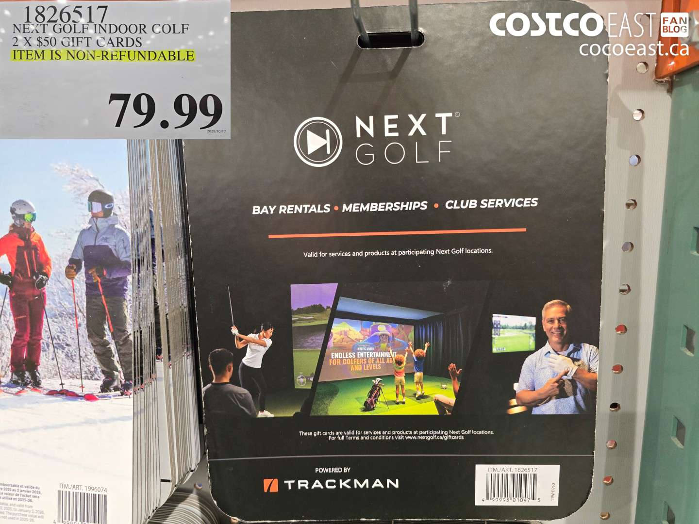 1826517 NEXT GOLF INDOOR GOLF 2 X $50 GIFT CARDS $79.99