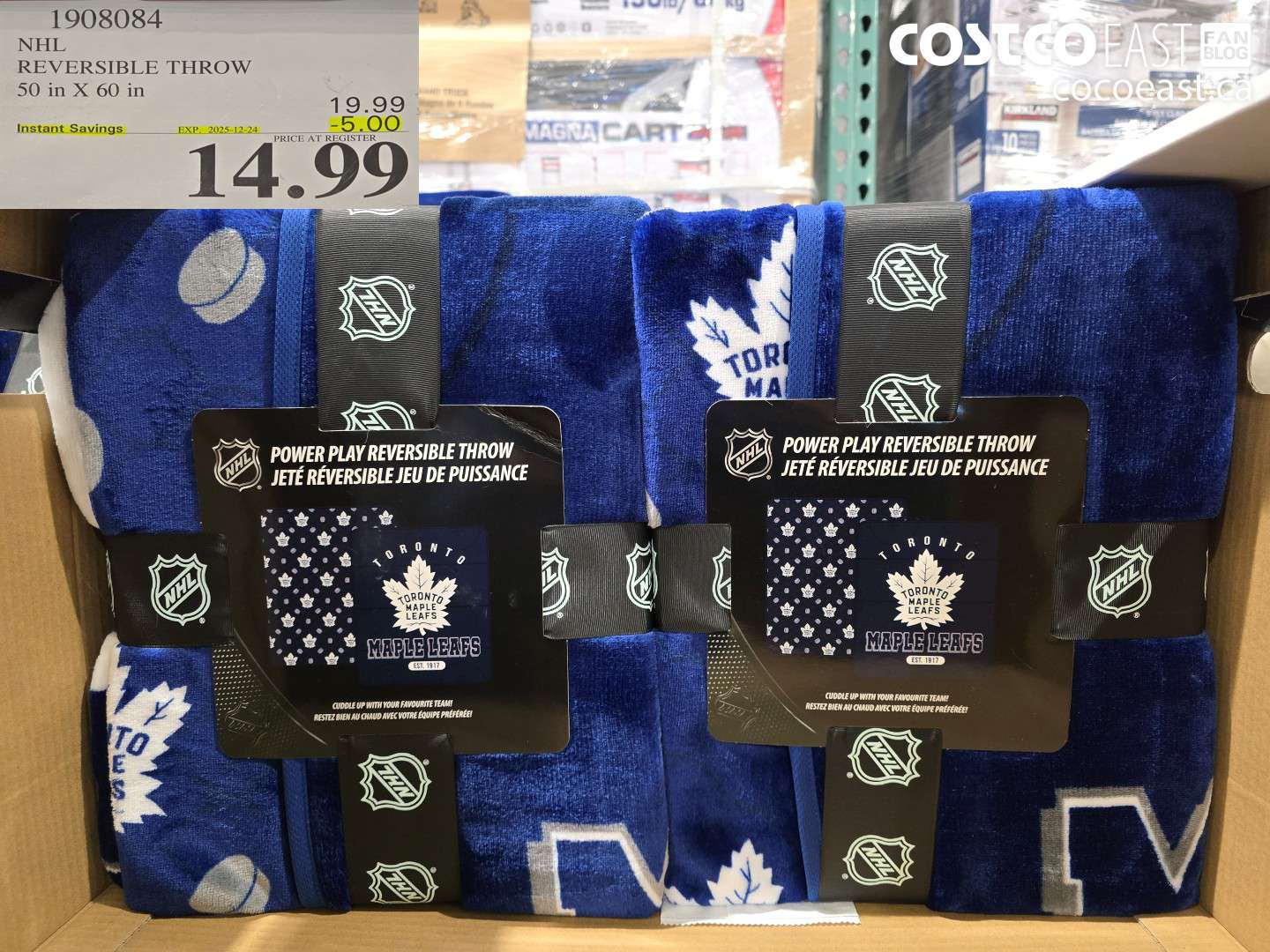1908084 NHL REVERSIBLE THROW 50 in X 60 in ($5.00 INSTANT SAVINGS EXPIRES ON 2025-12-24) $14.99