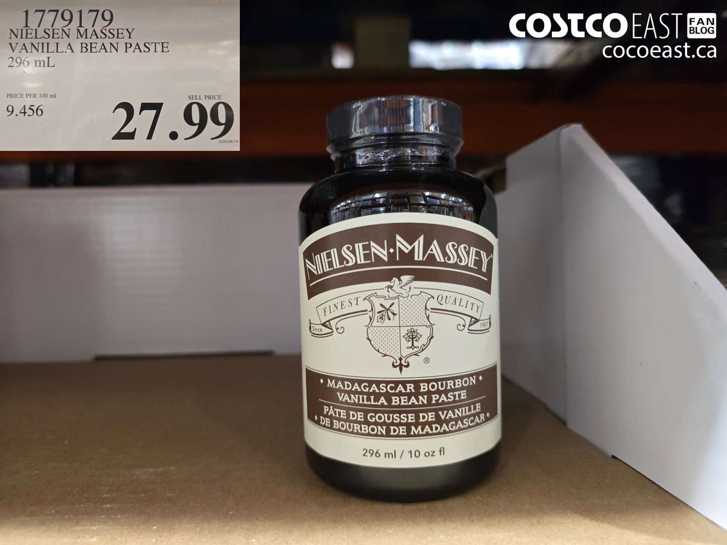 1779179 NIELSEN MASSEY VANILLA BEAN PASTE 296 mL $27.99