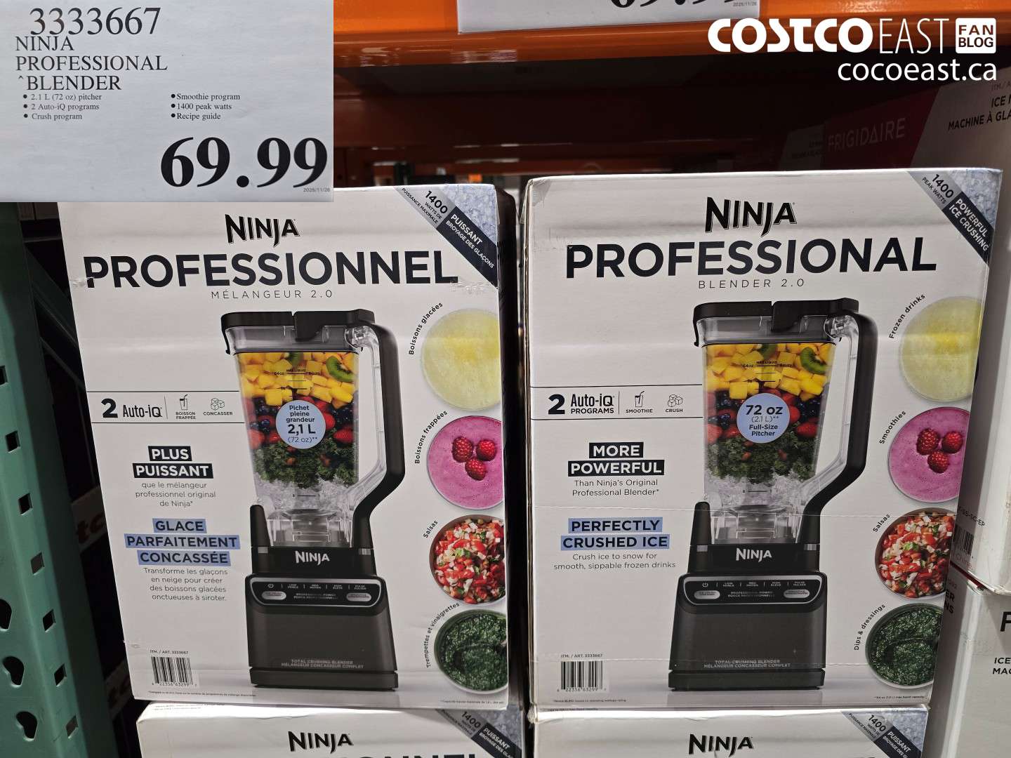 3333667 NINJA BLENDER PROFESSIONAL. $69.99