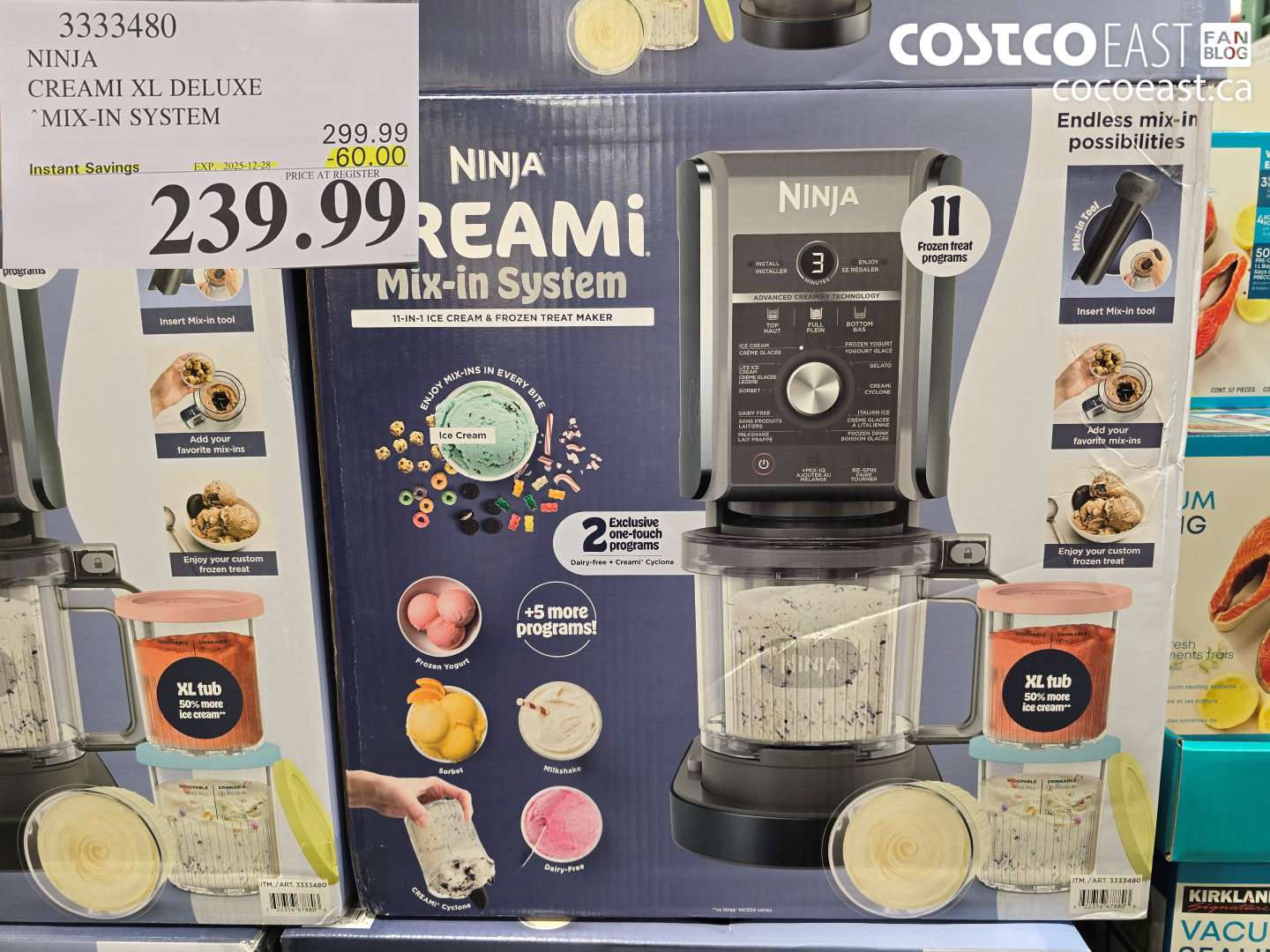 3333480 NINJA CREAMI XL DELUXE MIX-IN SYSTEM ($60.00 INSTANT SAVINGS EXPIRES ON 2025-12-28) $239.99