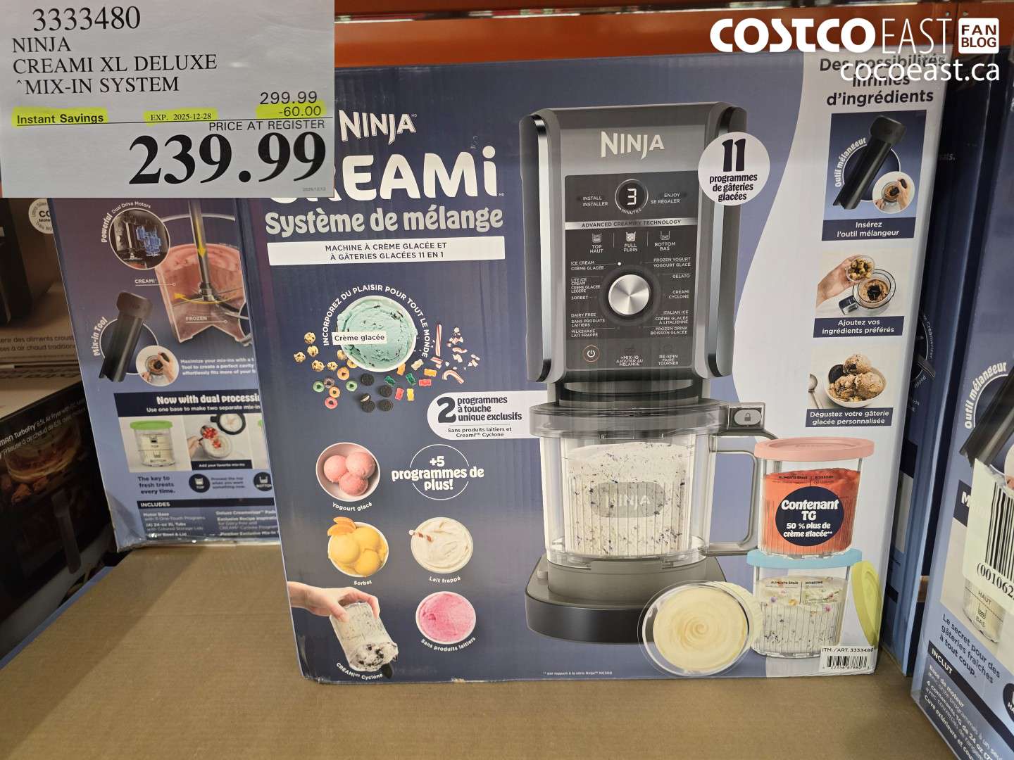 3333480 NINJA CREAMI XL DELUXE MIX-IN SYSTEM ($60.00 INSTANT SAVINGS EXPIRES ON 2025-12-28) $239.99