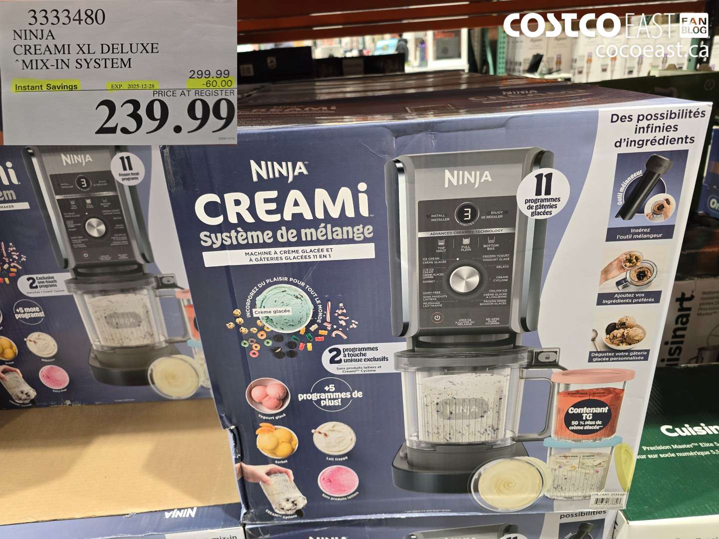 3333480 NINJA CREAMI XL DELUXE MIX-IN SYSTEM ($60.00 INSTANT SAVINGS EXPIRES ON 2025-12-28) $239.99