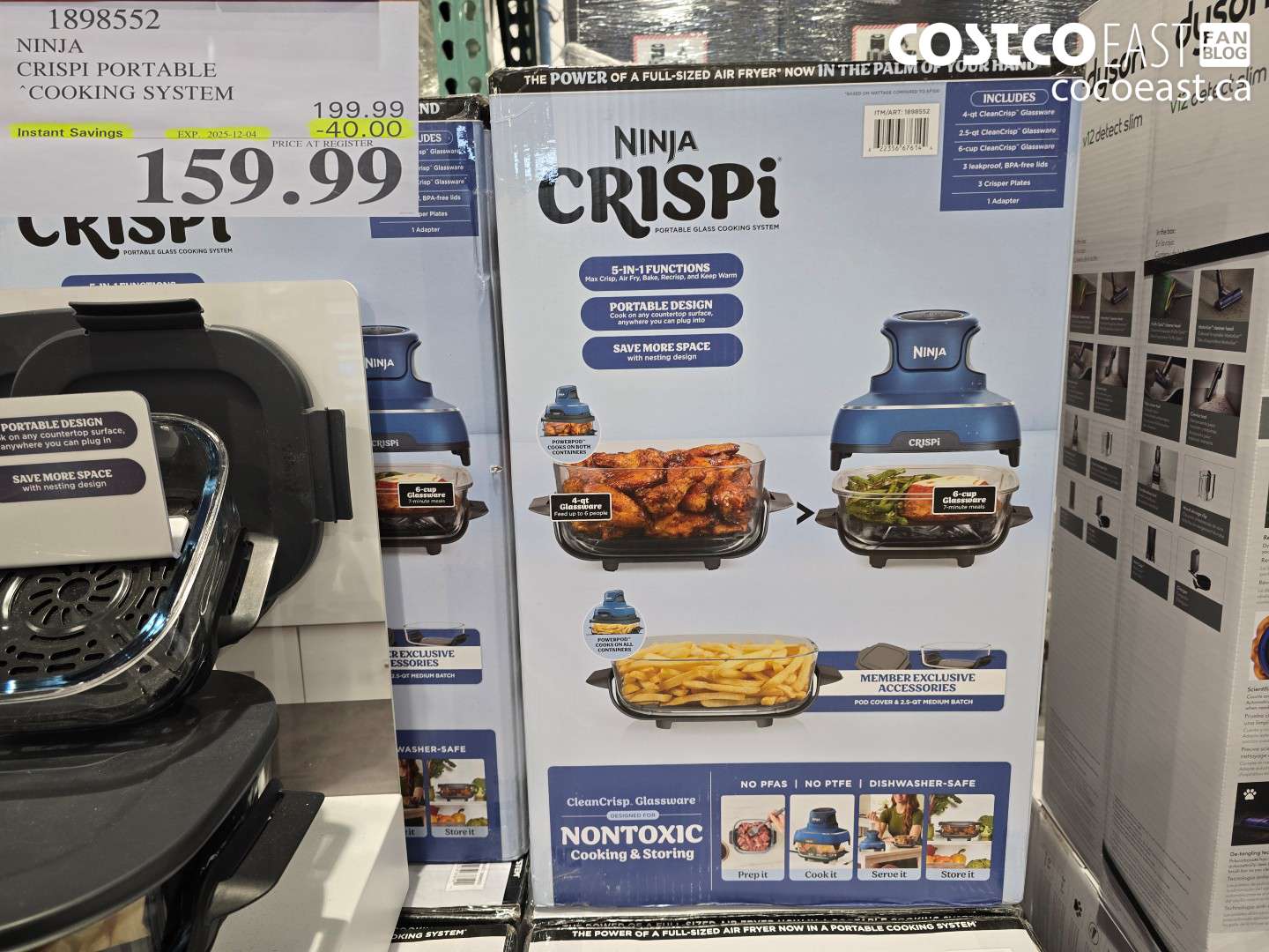 1898552 NINJA CRISPI PORTABLE “COOKING SYSTEM ($40.00 INSTANT SAVINGS EXPIRES ON 2025-12-04) $159.99