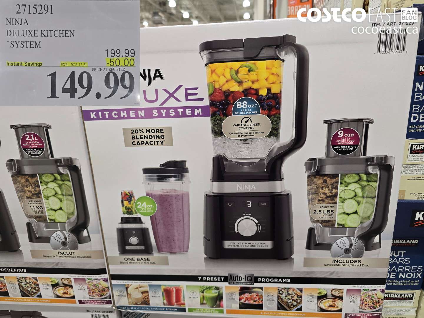 2715291 NINJA ~ DELUXE KITCHEN SYSTEM ($50.00 INSTANT SAVINGS EXPIRES ON 2025-12-21) $149.99