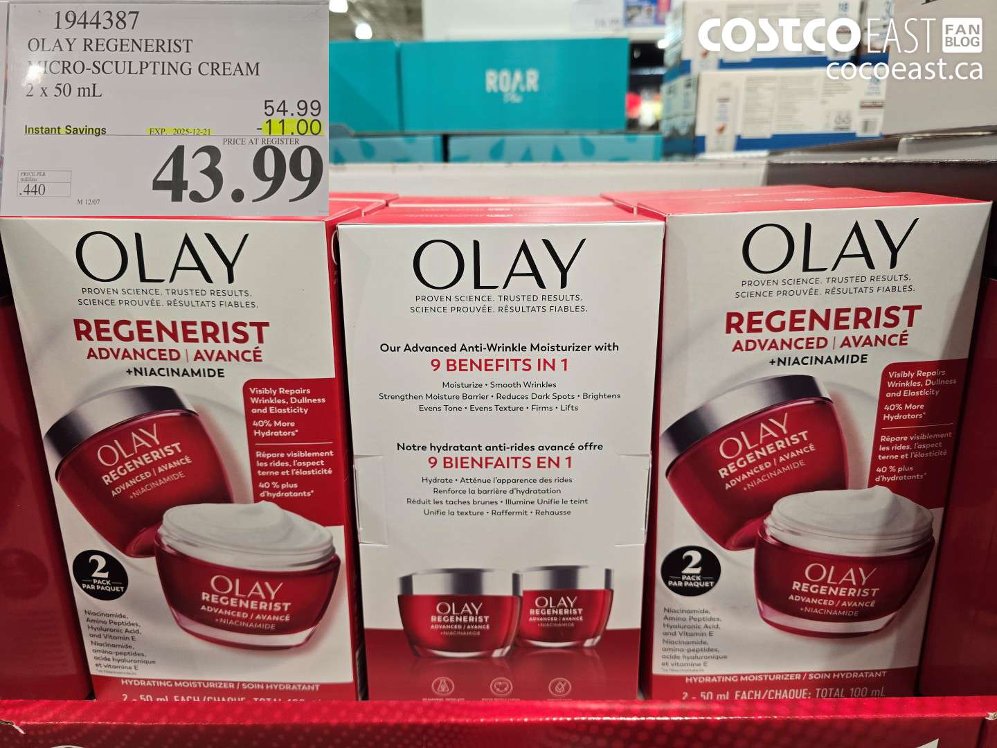 1944387 OLAY REGENERIST MICRO-SCULPTING CREAM 2x 50 ML ($11.00 INSTANT SAVINGS EXPIRES ON 2025-12-21) $43.99
