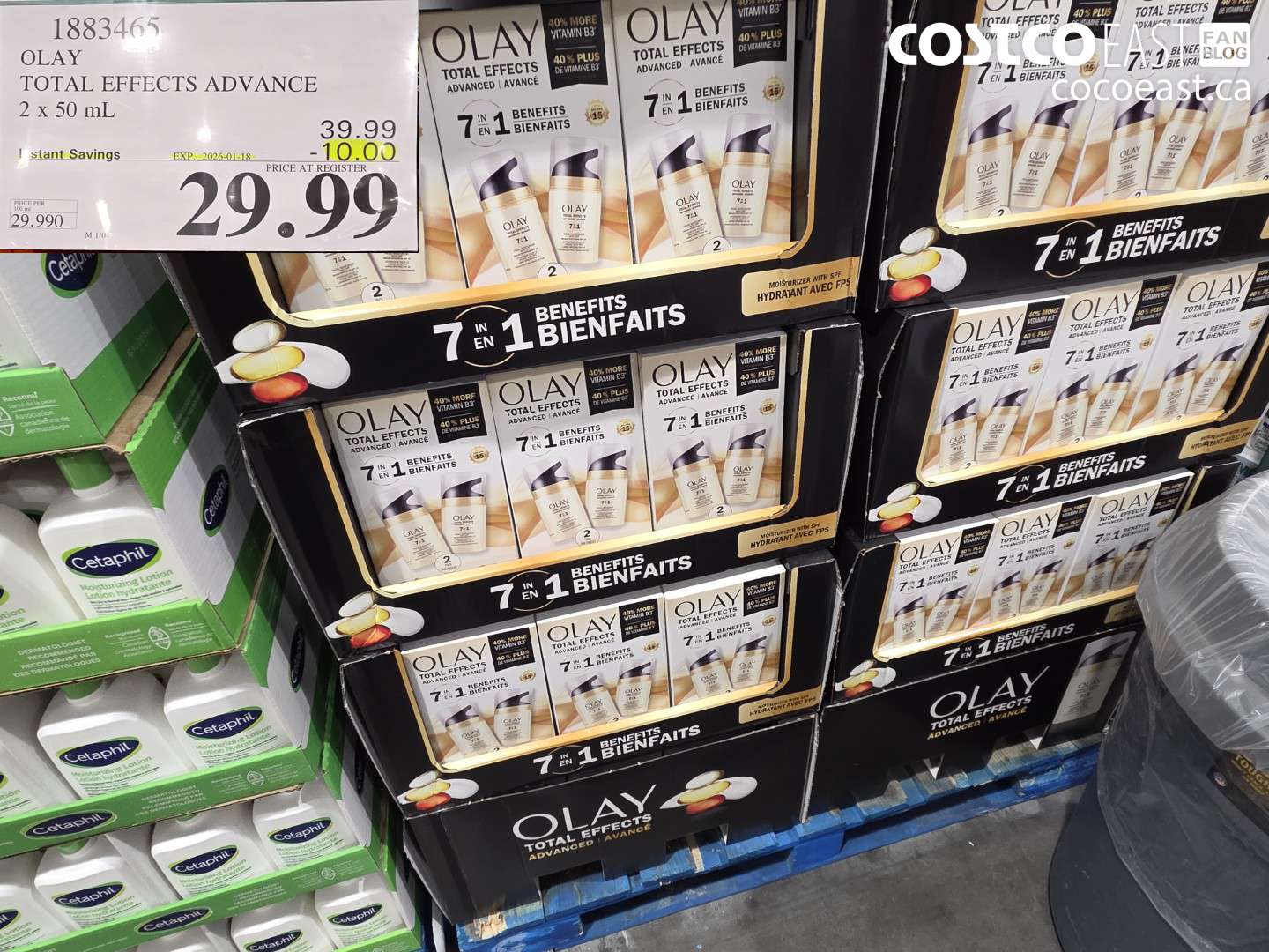 1883465 OLAY TOTAL EFFECTS ADVANCE 2 X 50 ML ($10.00 INSTANT SAVINGS EXPIRES ON 2026-01-18) $29.99