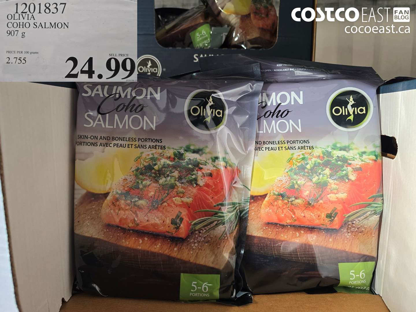 1201837 OLIVIA COHO SALMON 907 G $24.99