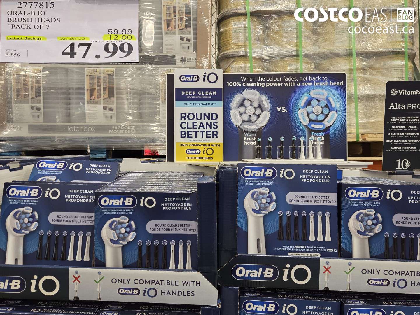 2777815 ORAL-B IO BRUSH HEADS “PACK OF 7 ($12.00 INSTANT SAVINGS EXPIRES ON 2025-12-28) $47.99