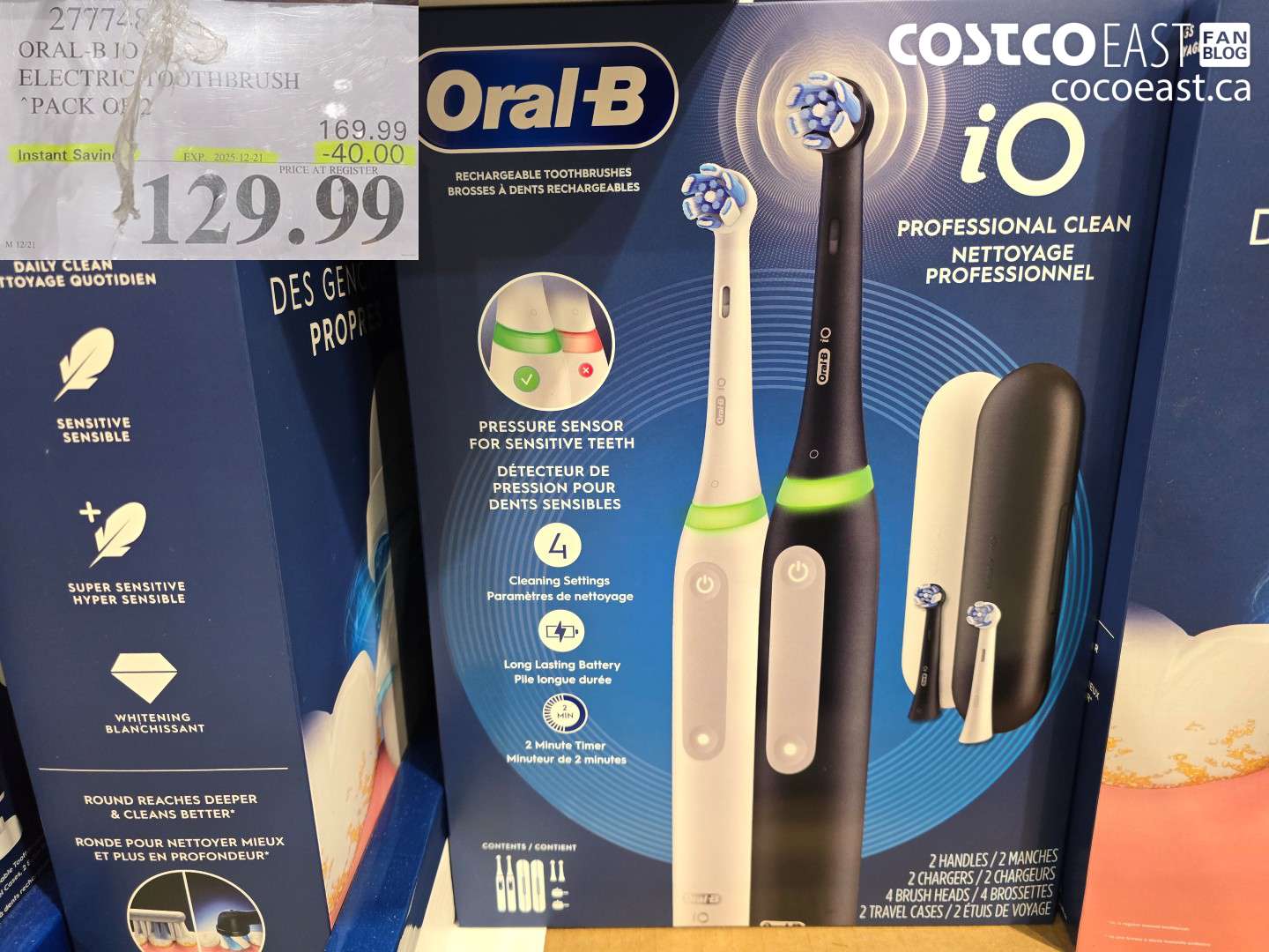 2777483 ORAL-B IO ELECTRIC TOOTHBRUSH “PACK OF 2 ($40.00 INSTANT SAVINGS EXPIRES ON 2025-12-21) $129.99