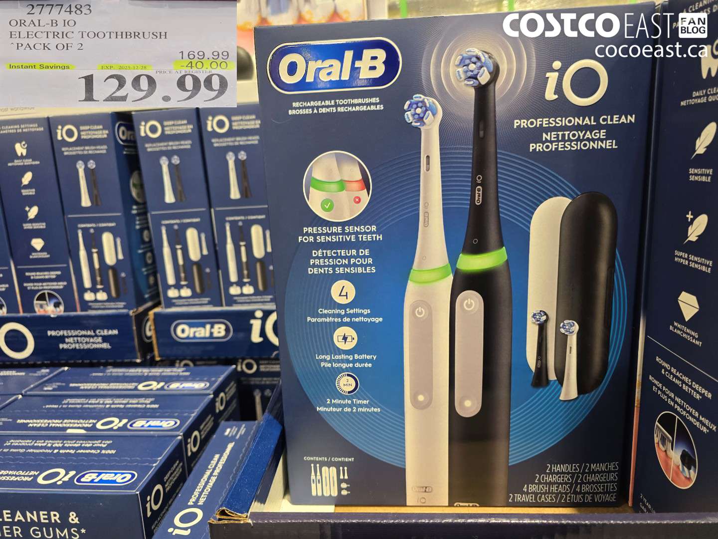 2777483 ORAL-B IO ELECTRIC TOOTHBRUSH “PACK OF 2 ($40.00 INSTANT SAVINGS EXPIRES ON 2025-12-28) $129.99