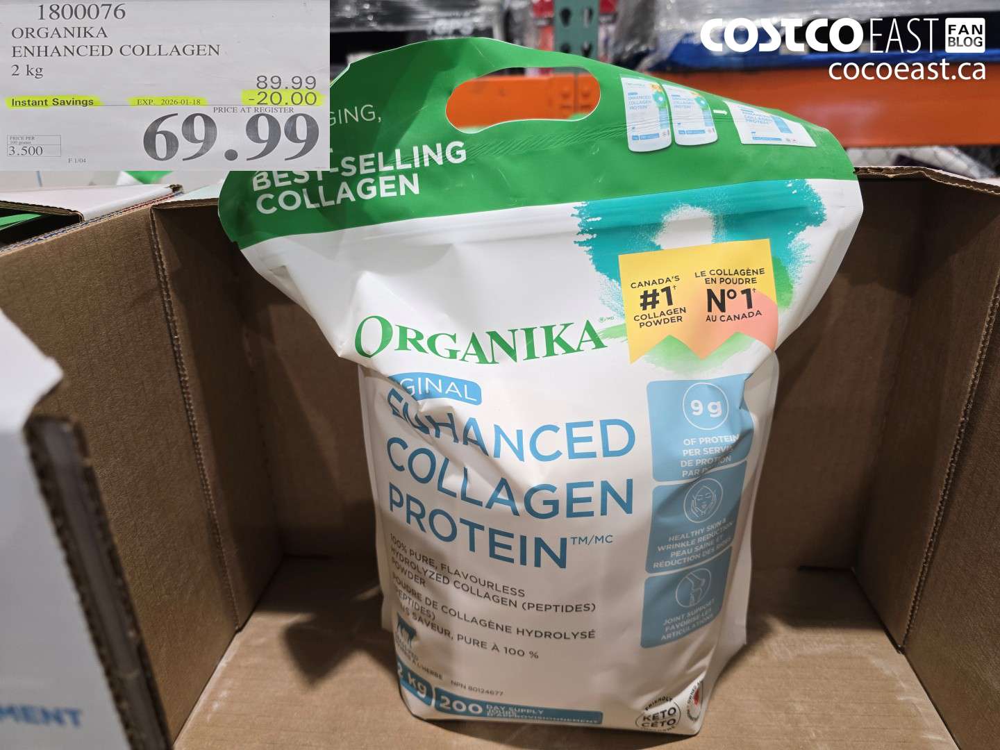 1800076 ORGANIKA ENHANCED COLLAGEN 2kg ($20.00 INSTANT SAVINGS EXPIRES ON 2026-01-18) $69.99