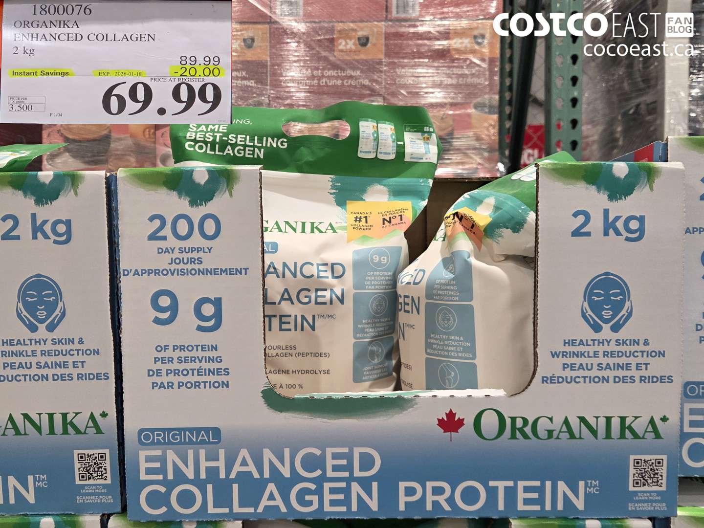 1800076 ORGANIKA ENHANCED COLLAGEN 2kg ($20.00 INSTANT SAVINGS EXPIRES ON 2026-01-18) $69.99