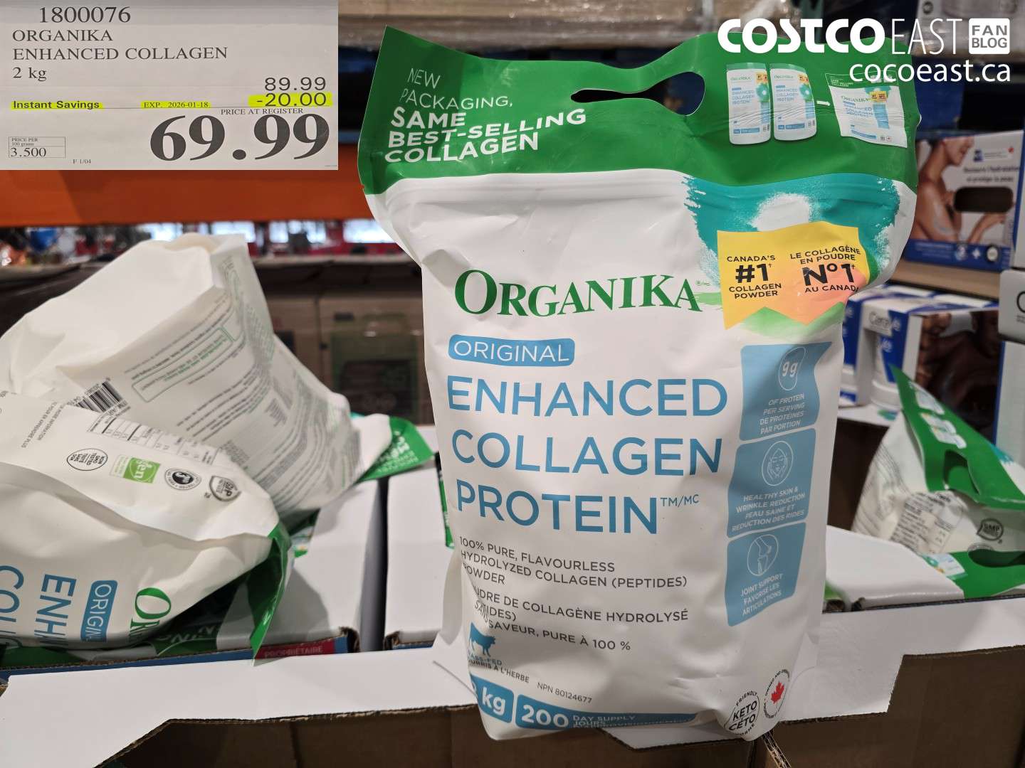 1800076 ORGANIKA ENHANCED COLLAGEN 2kg ($20.00 INSTANT SAVINGS EXPIRES ON 2026-01-18) $69.99