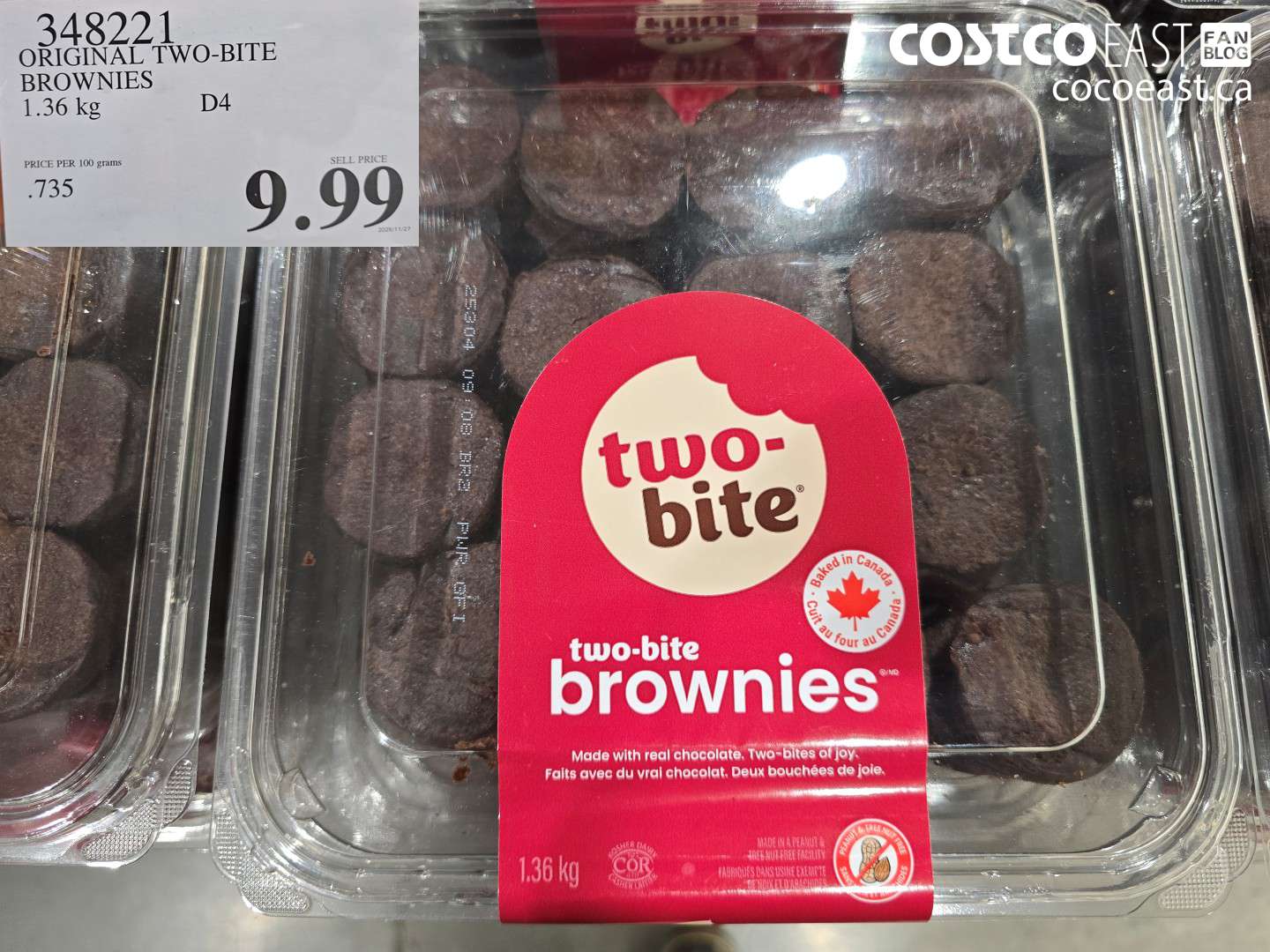 348221 ORIGINAL TWO-BITE BROWNIES 1.36 kg $9.99
